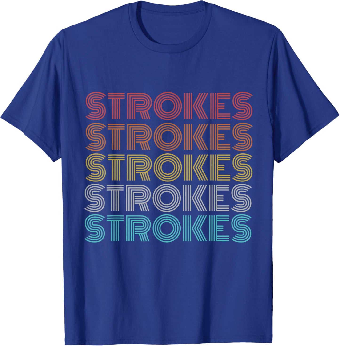 Retro Vintage Strokes T-Shirt - T-Shirt | Royal