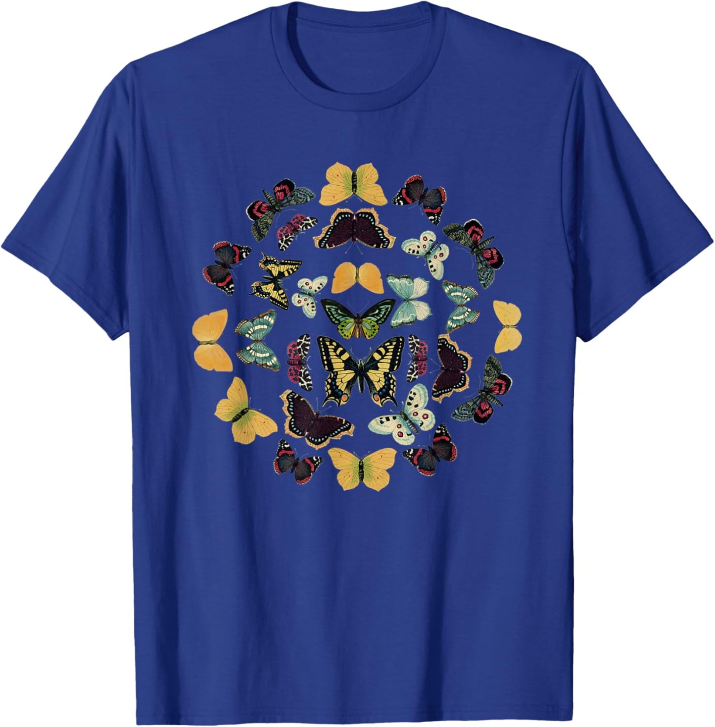 Vintage Butterfly and Moth , environmental T-Shirt - T-Shirt | Royal
