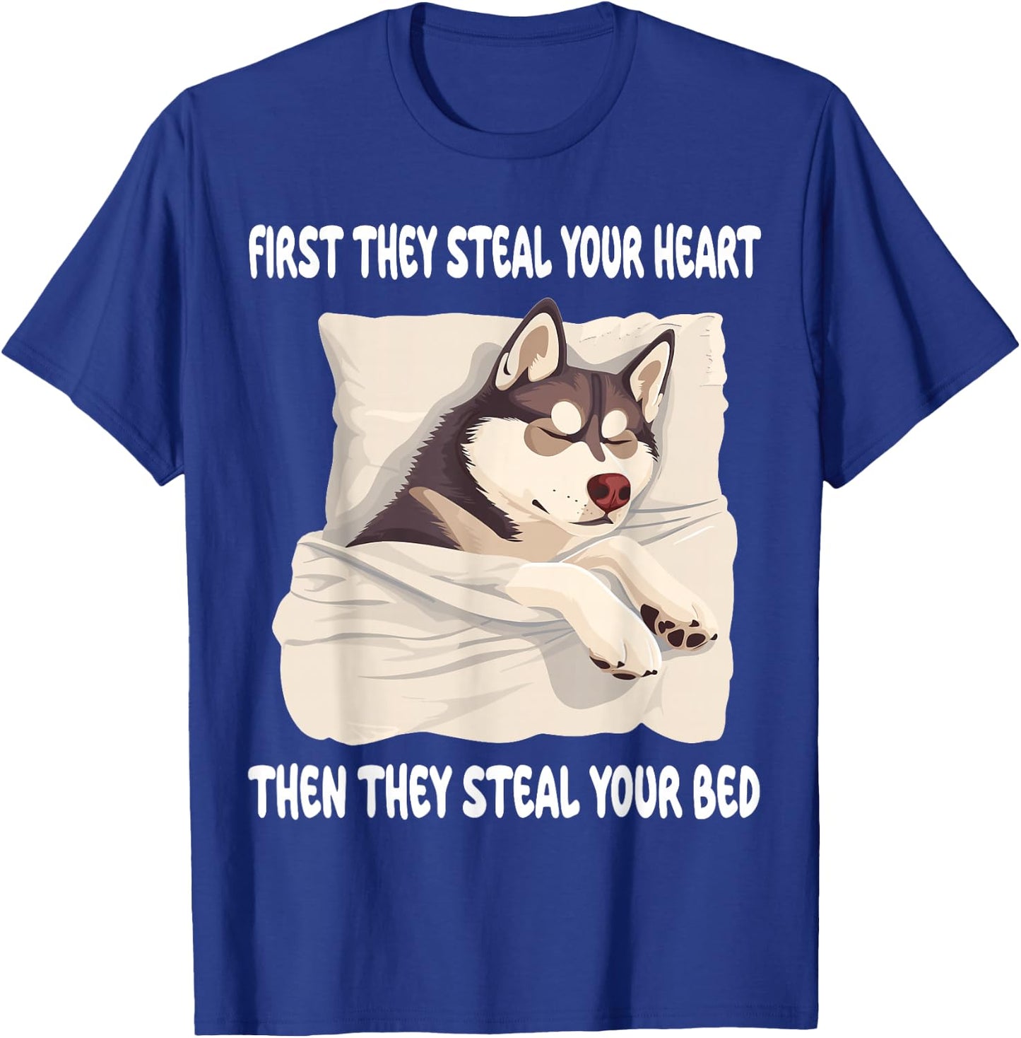 Husky Sleeping Pajamas Nightgown T-Shirt - T-Shirt | Royal