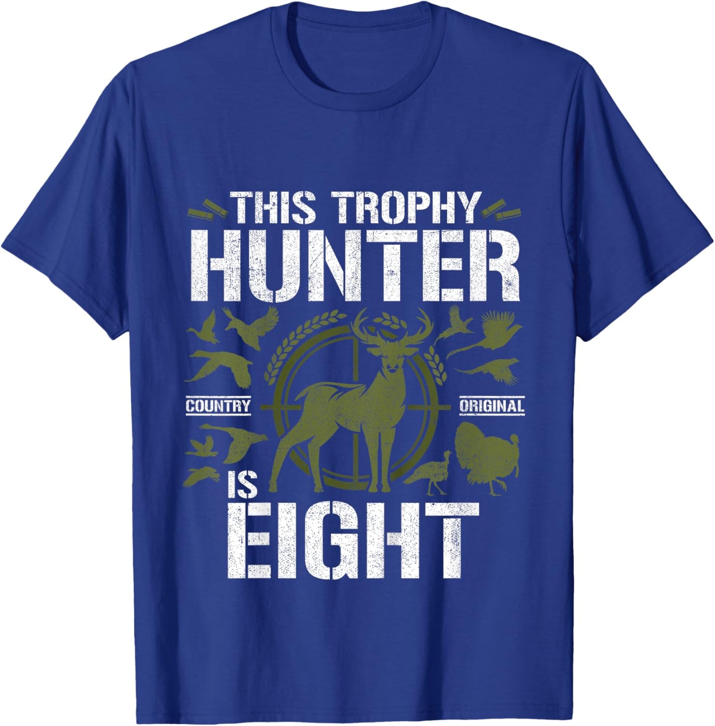8 Year Old Hunting Birthday Party Duck Deer Hunter 8th Gift T-Shirt - T-Shirt | Royal