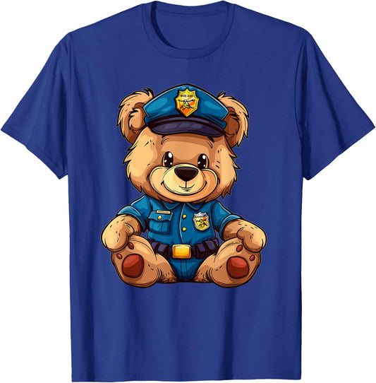 Kids Police Teddy T-Shirt - T-Shirt | Royal