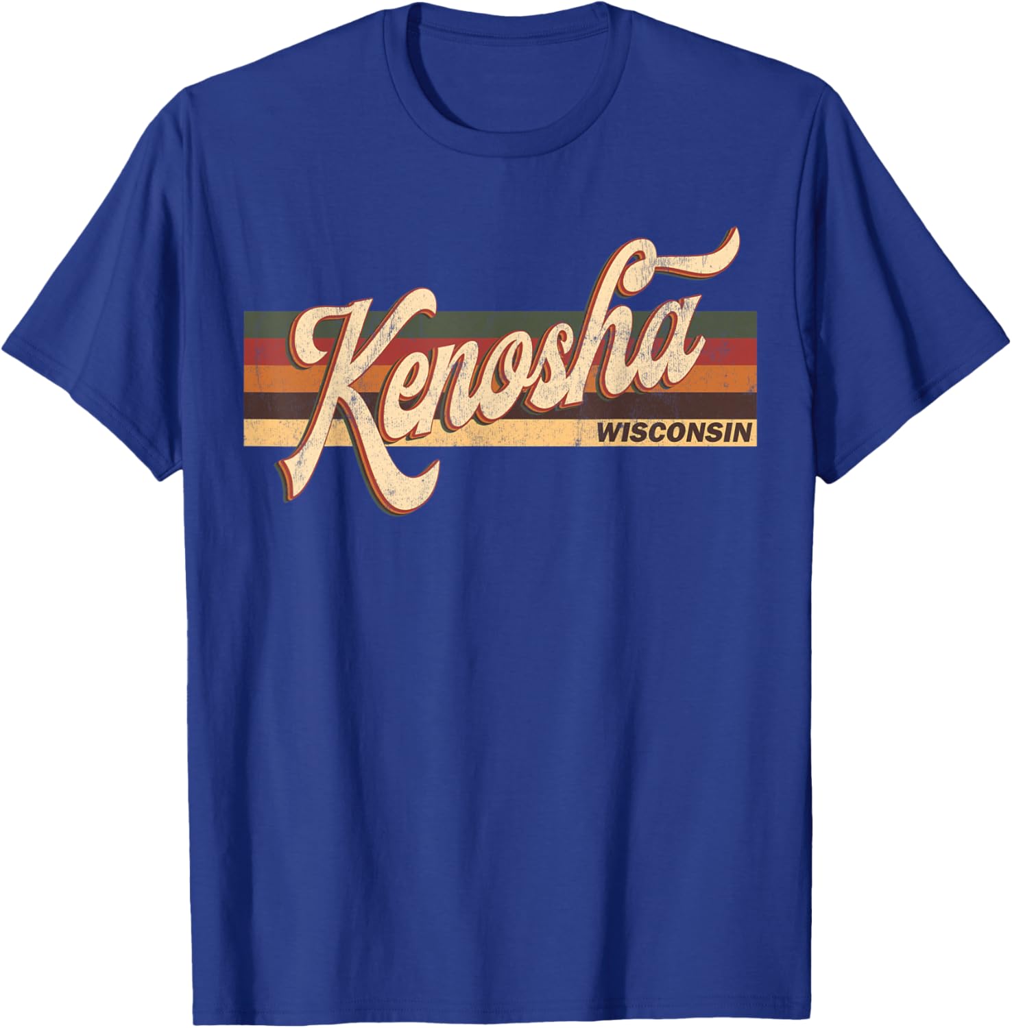 kenosha Wisconsin - Retro 1970's 80'S Style T-Shirt - T-Shirt | Royal