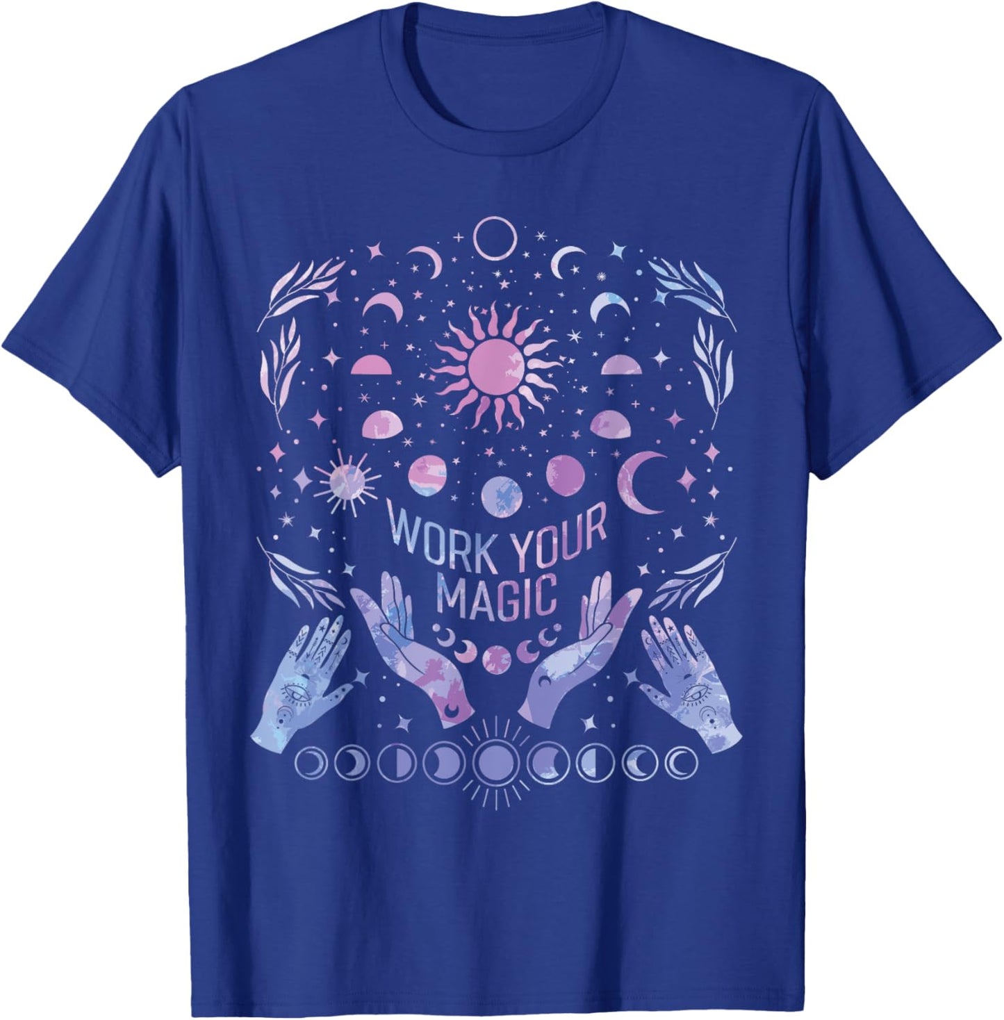Witchcraft Celestial Sun Moon Witchy Wiccan Magick Magic T-Shirt - T-Shirt | Royal