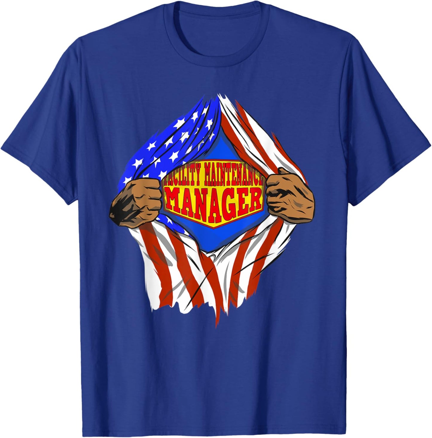 Funny Super Facility Maintenance Manager Hero Job T-Shirt - T-Shirt | Royal