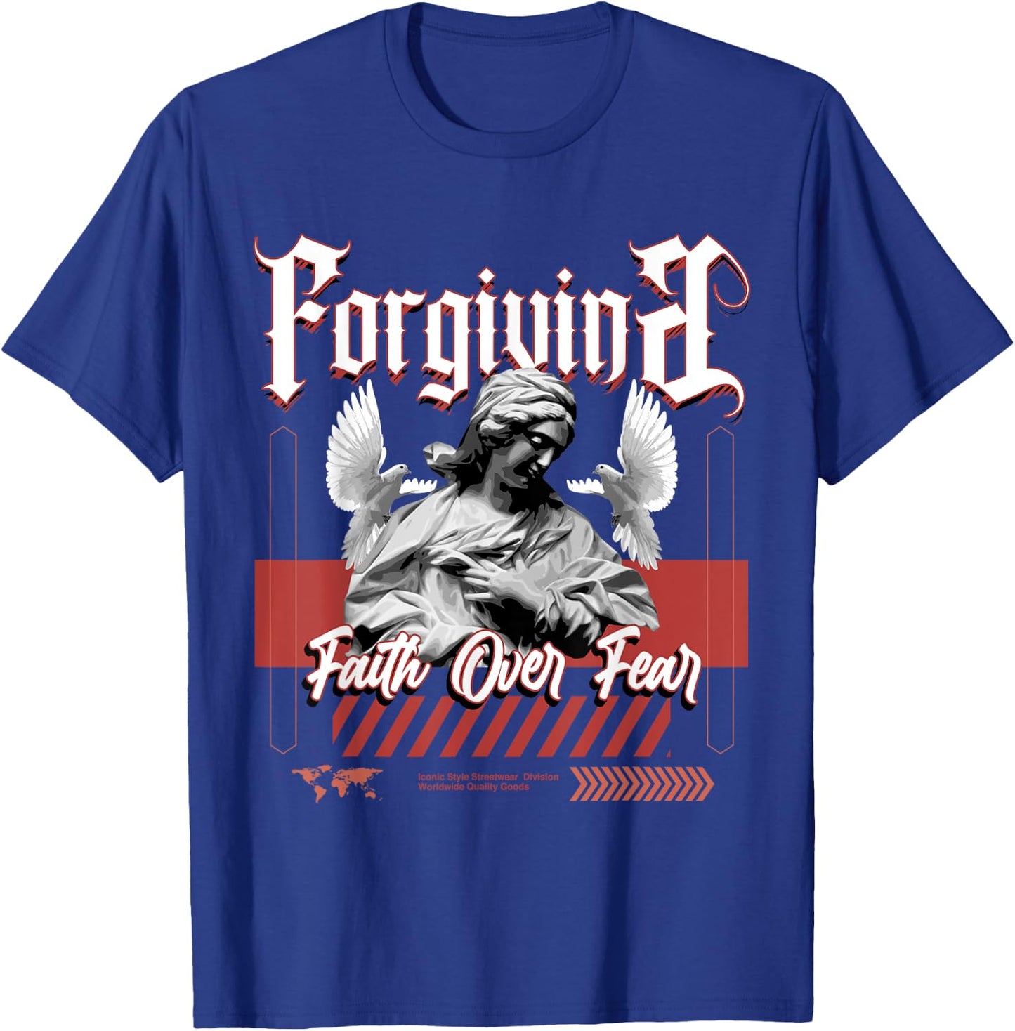 Faith Over Fear Dune Red 13s Matching Women T-Shirt - T-Shirt | Royal