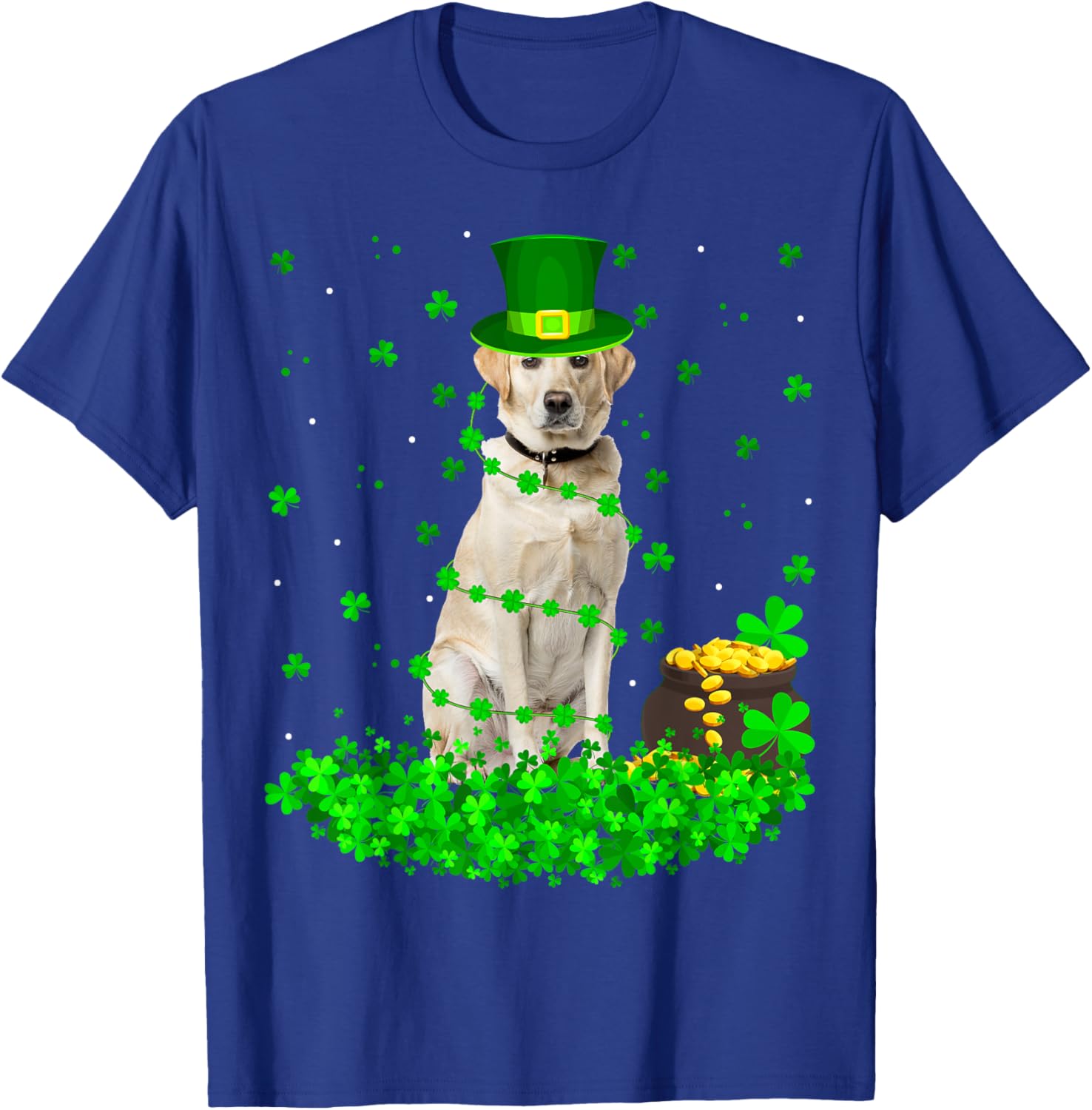 Funny Shamrock Leprechaun Hat Labrador Dog St. Patrick's Day Women Kids T-Shirt - T-Shirt | Royal