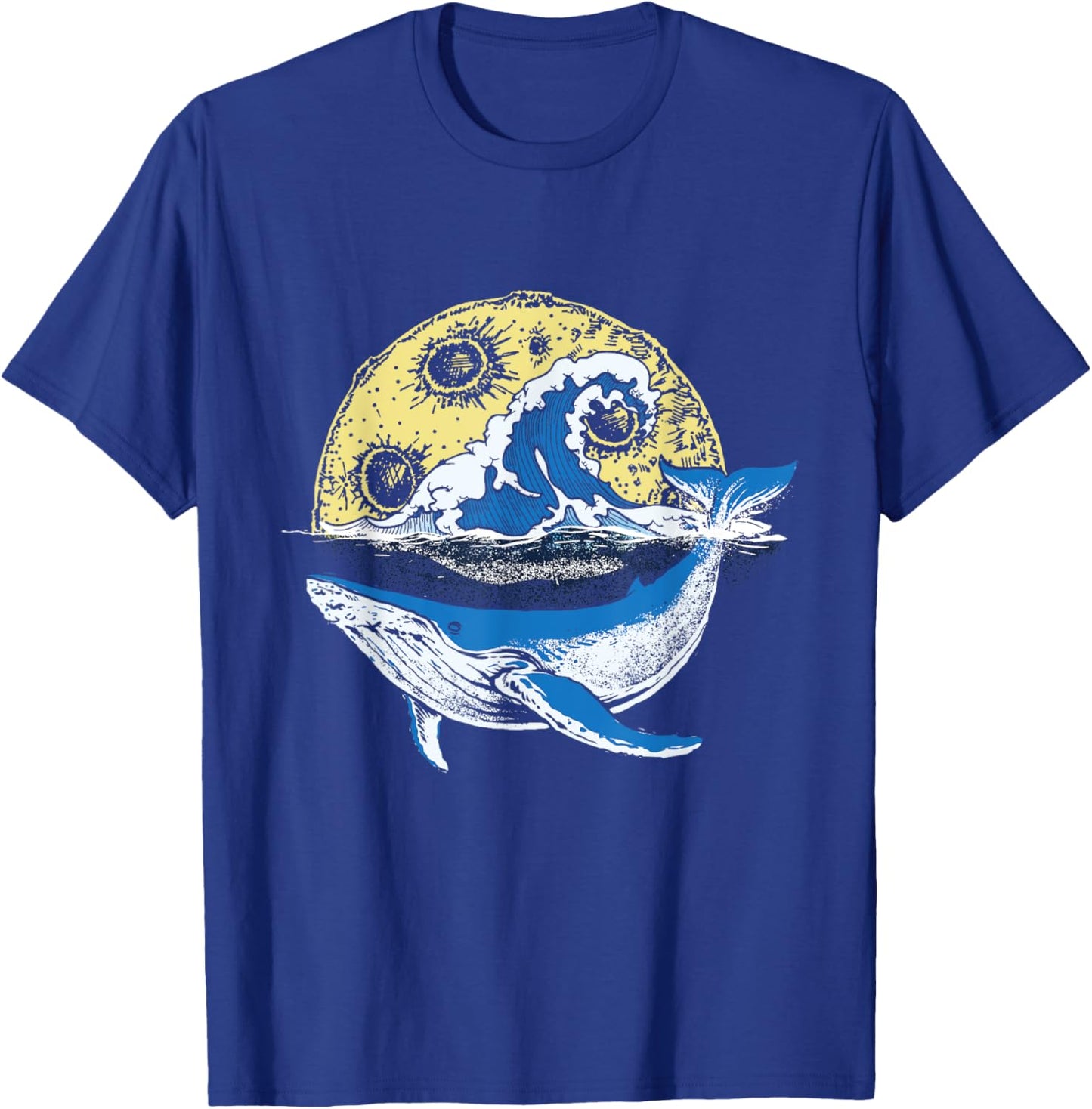 Artistic Whale Scenery - Whale Lover Whales Marine Biologist T-Shirt - T-Shirt | Royal