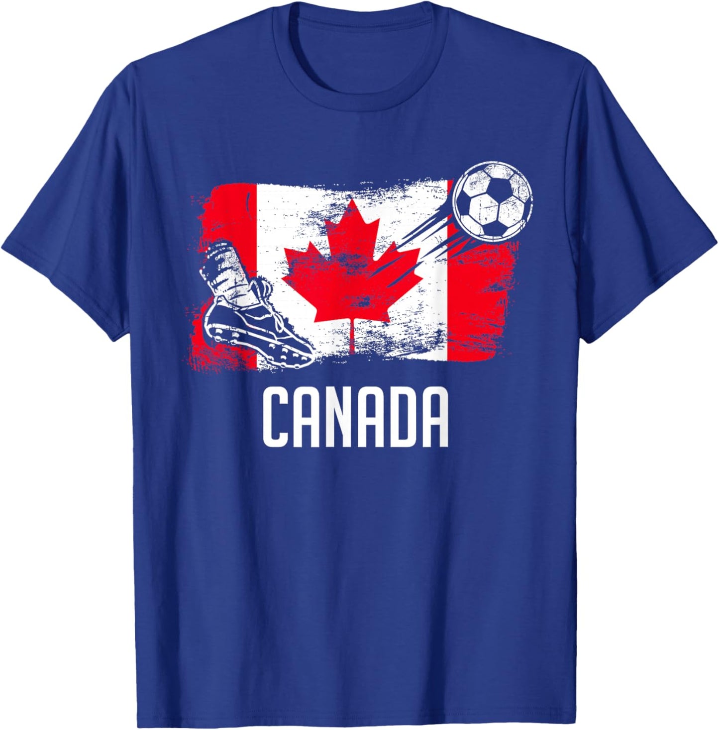 Canada Flag Jersey Canadian Soccer Team Canadian T-Shirt - T-Shirt | Royal