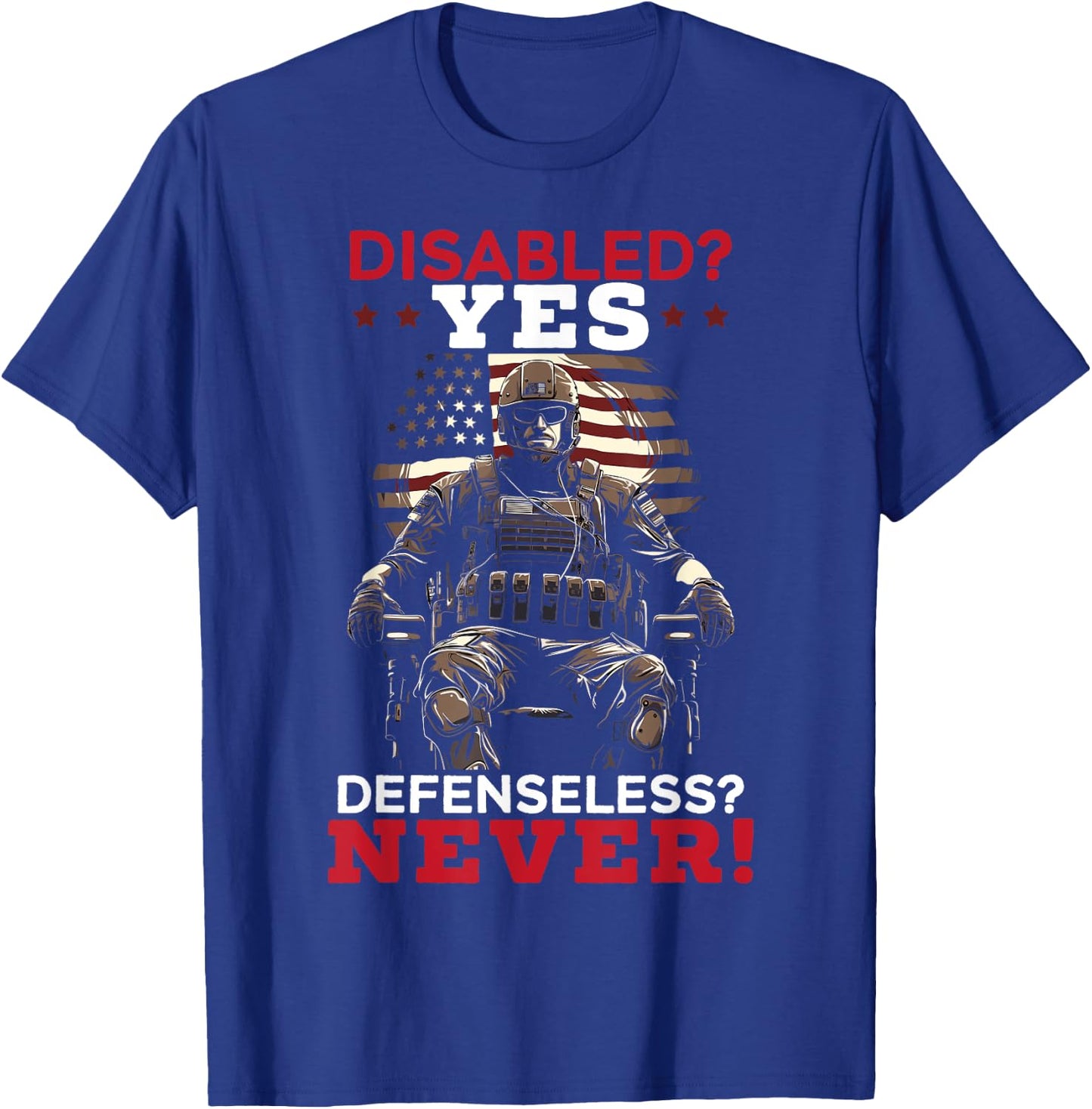 Disabled Veteran Armed Forces Military Soldier Army USA T-Shirt - T-Shirt | Royal