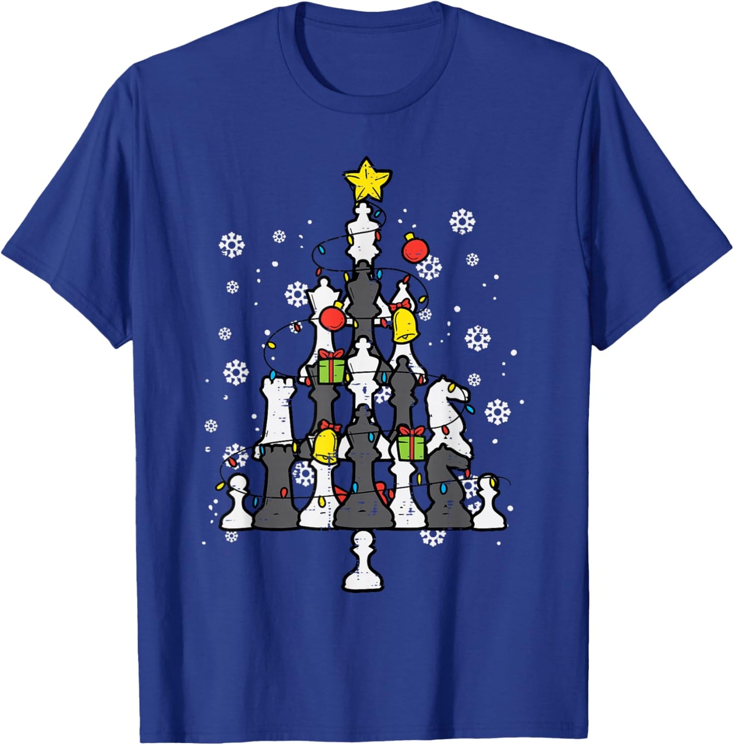 Chess Christmas Tree Xmas Pajamas PJs Chess Player T-Shirt - T-Shirt | Royal