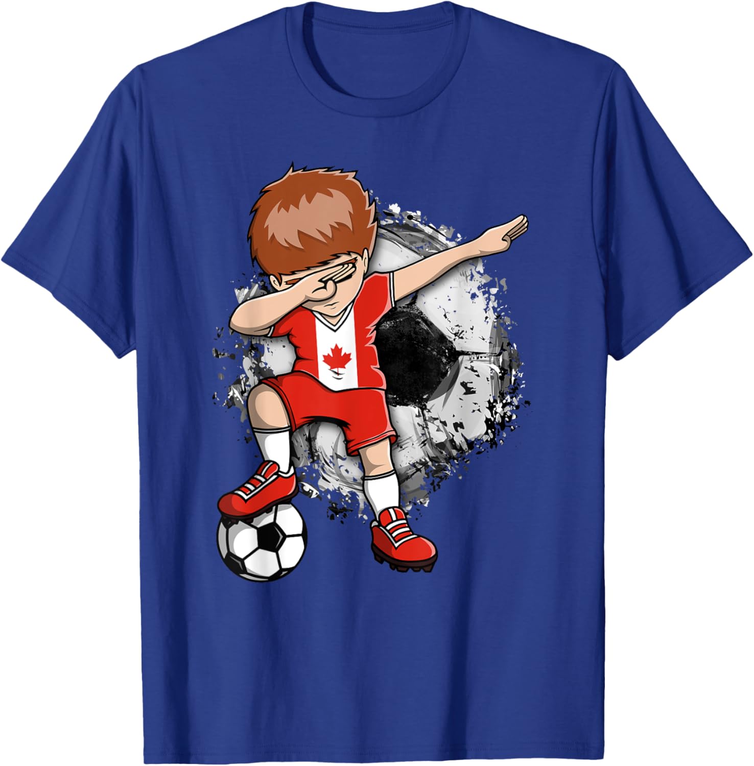 Dabbing Soccer Boy - Canada Jersey Canadian Soccer Fans T-Shirt - T-Shirt | Royal