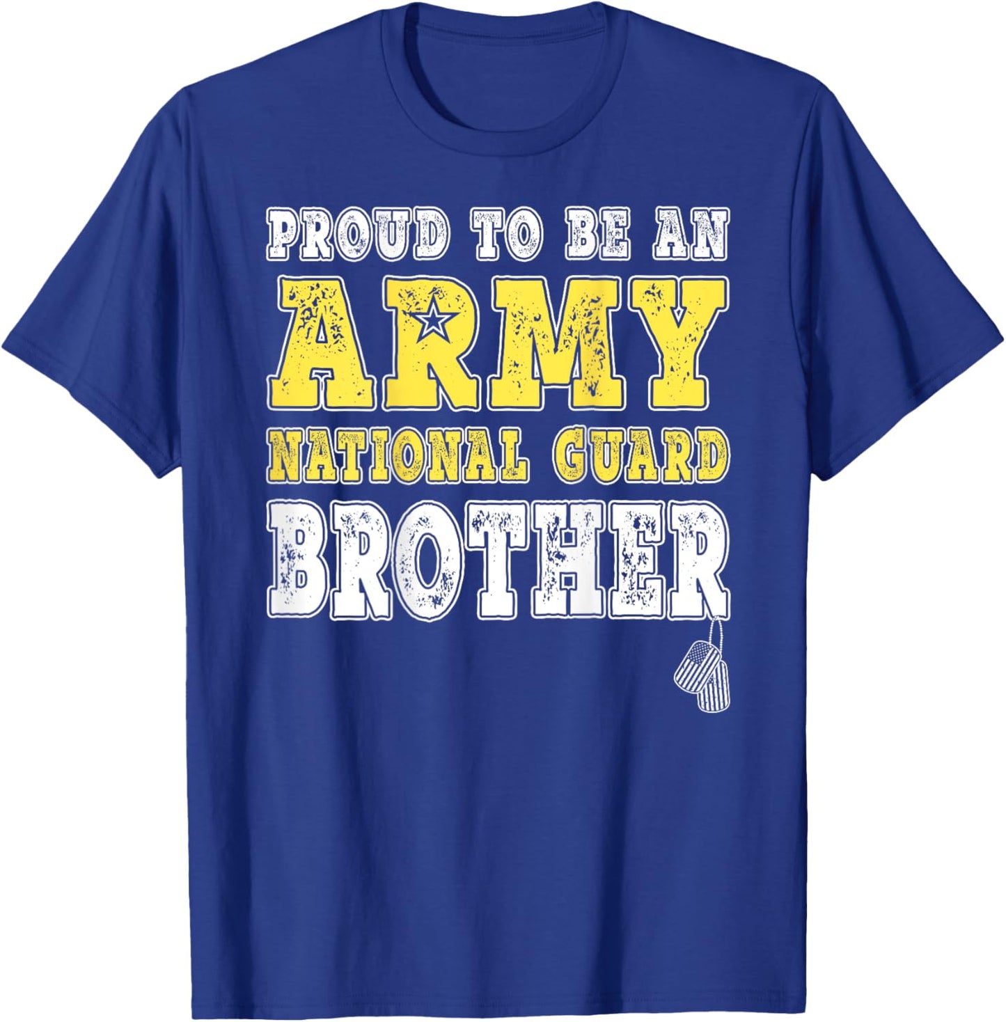 Proud To Be An Army National Guard Brother Military Sibling T-Shirt - T-Shirt | Royal