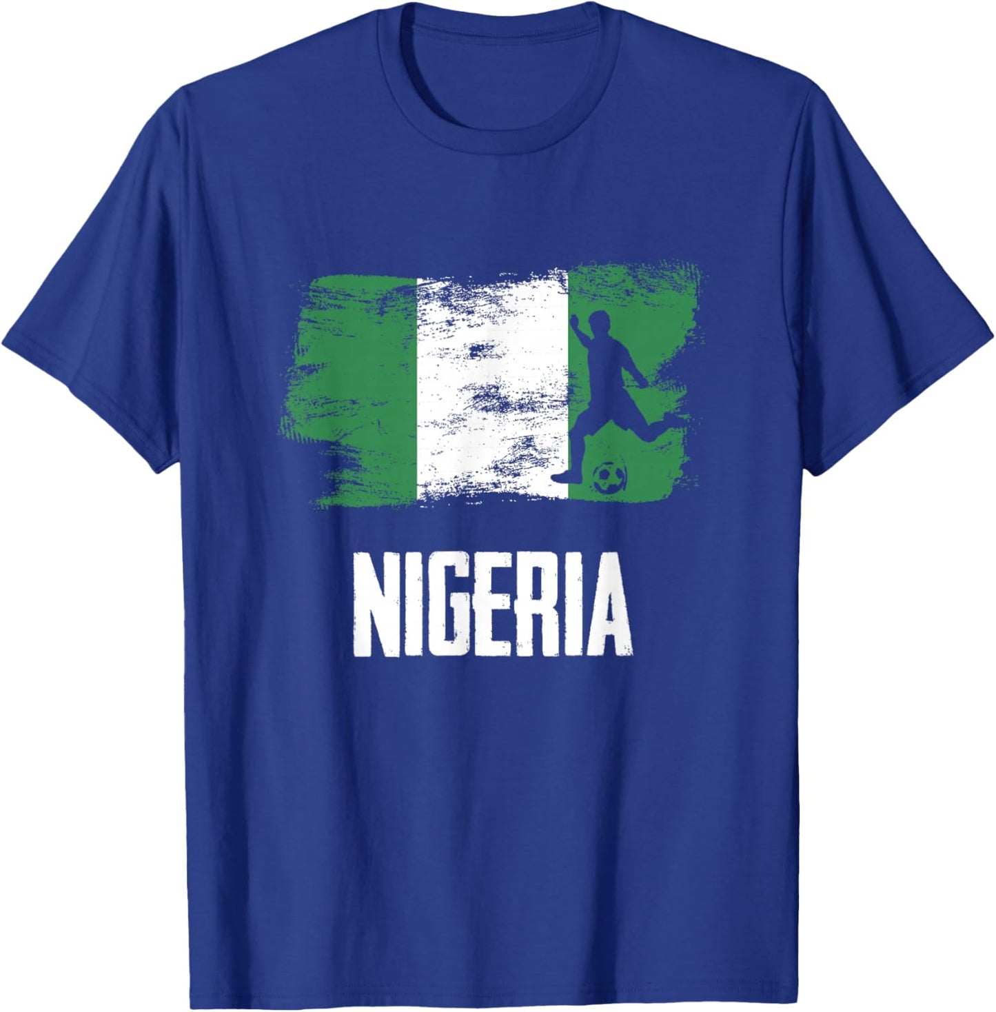 Nigeria Flag Jersey Nigerian Soccer Team Nigerian T-Shirt - T-Shirt | Royal