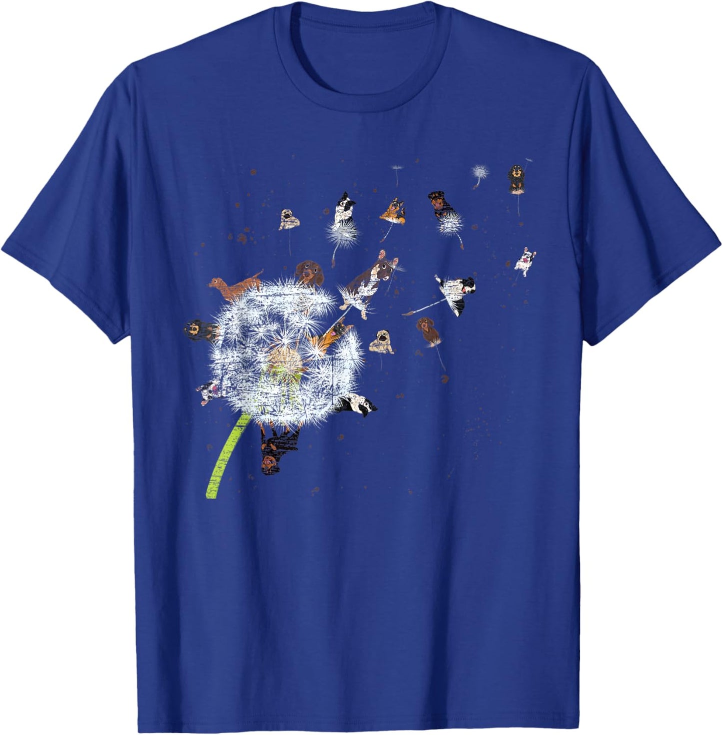 Puppy Dandelion Dog Lover Dog Owner Flower Animal Dog Women Kids T-Shirt - T-Shirt | Royal