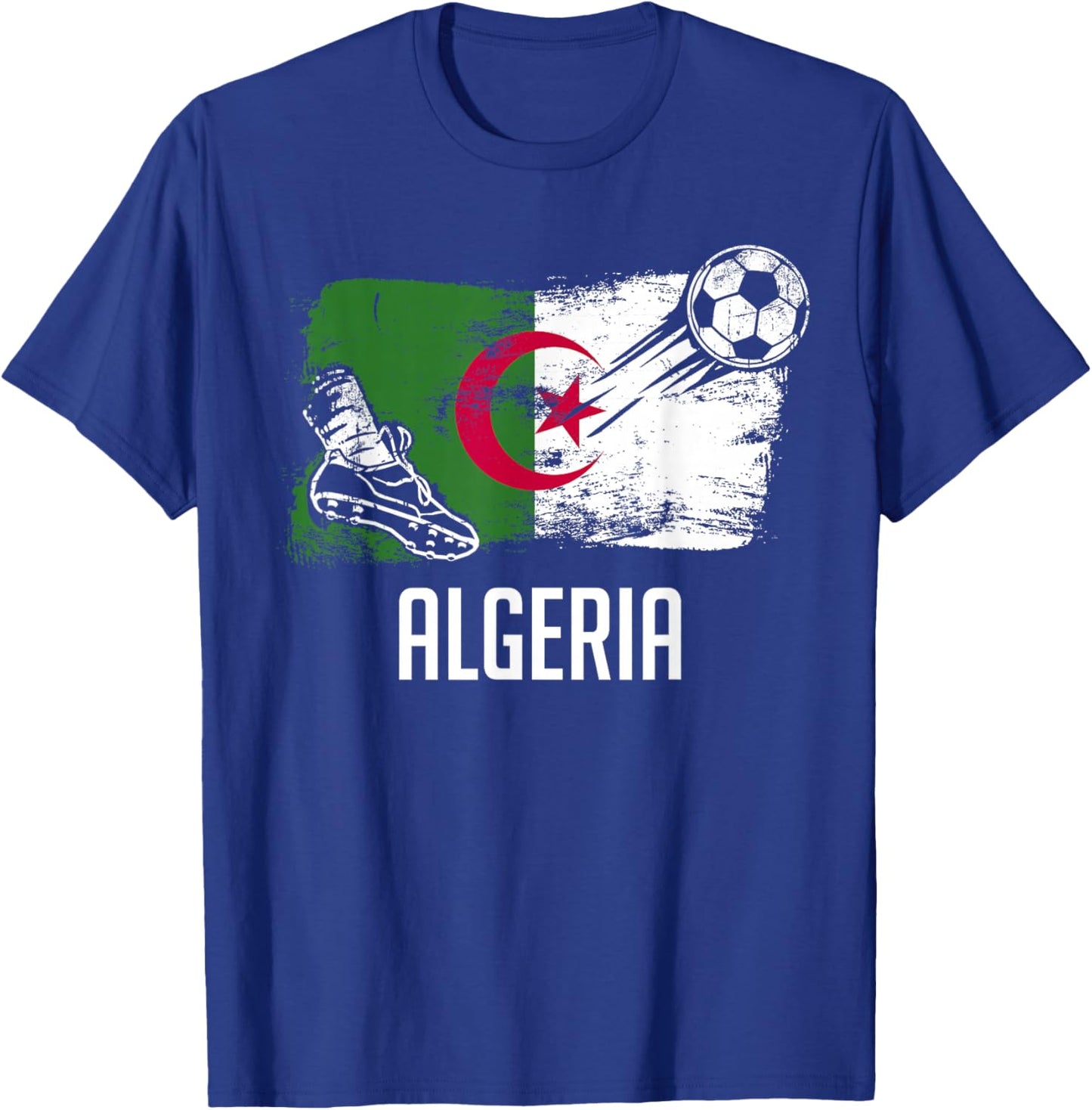 Algeria Flag Jersey Algerian Soccer Team Algerian T-Shirt - T-Shirt | Royal