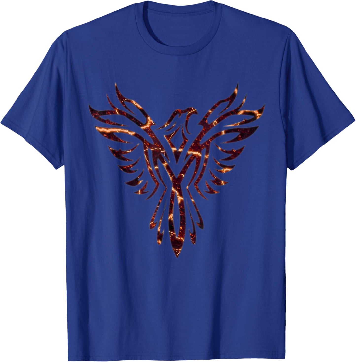 Lava Fire & Flames Phoenix Mythical Bird Rising Born Again T-Shirt - T-Shirt | Royal