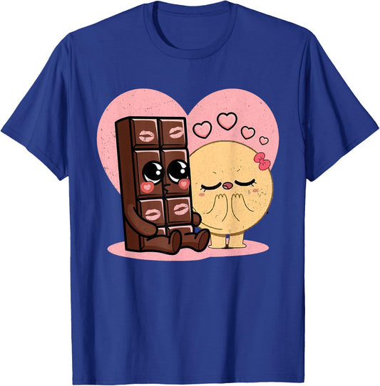 Choco And Pancake Couples Love Sweet Romantic Partners Ideas T-Shirt - T-Shirt | Royal