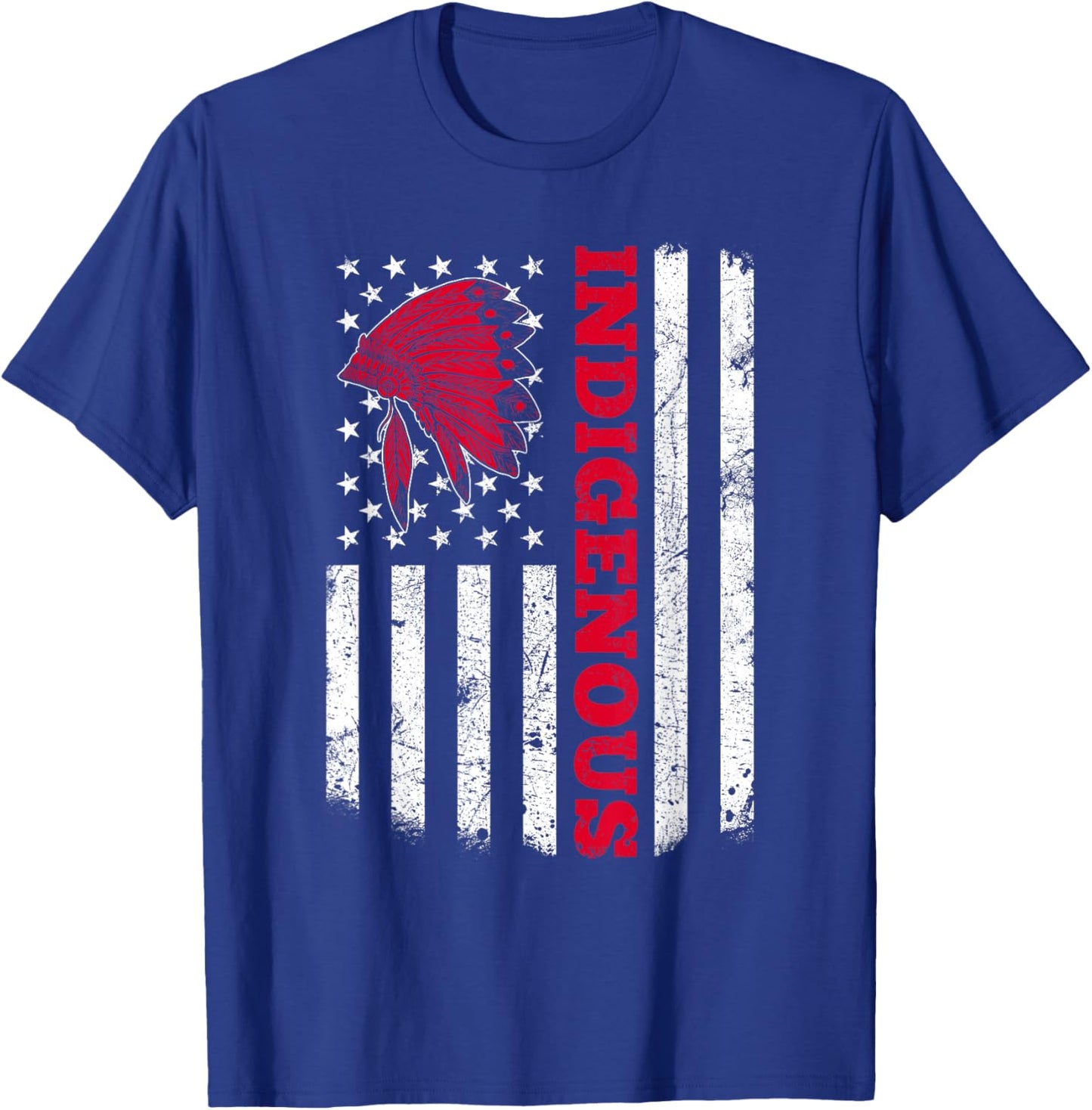 Indigenous American Flag for Native Americans T-Shirt - T-Shirt | Royal