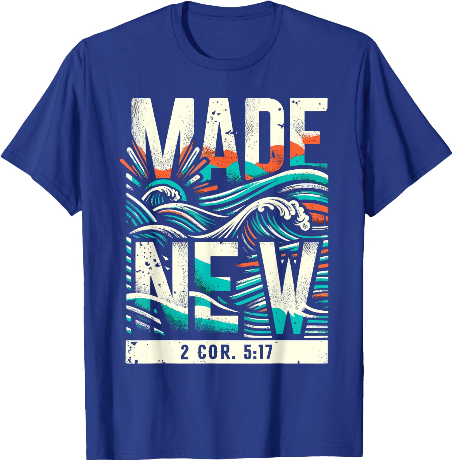 Made New Baptism Shirt Christian Shirts For Youth Baptized T-Shirt - T-Shirt | Royal