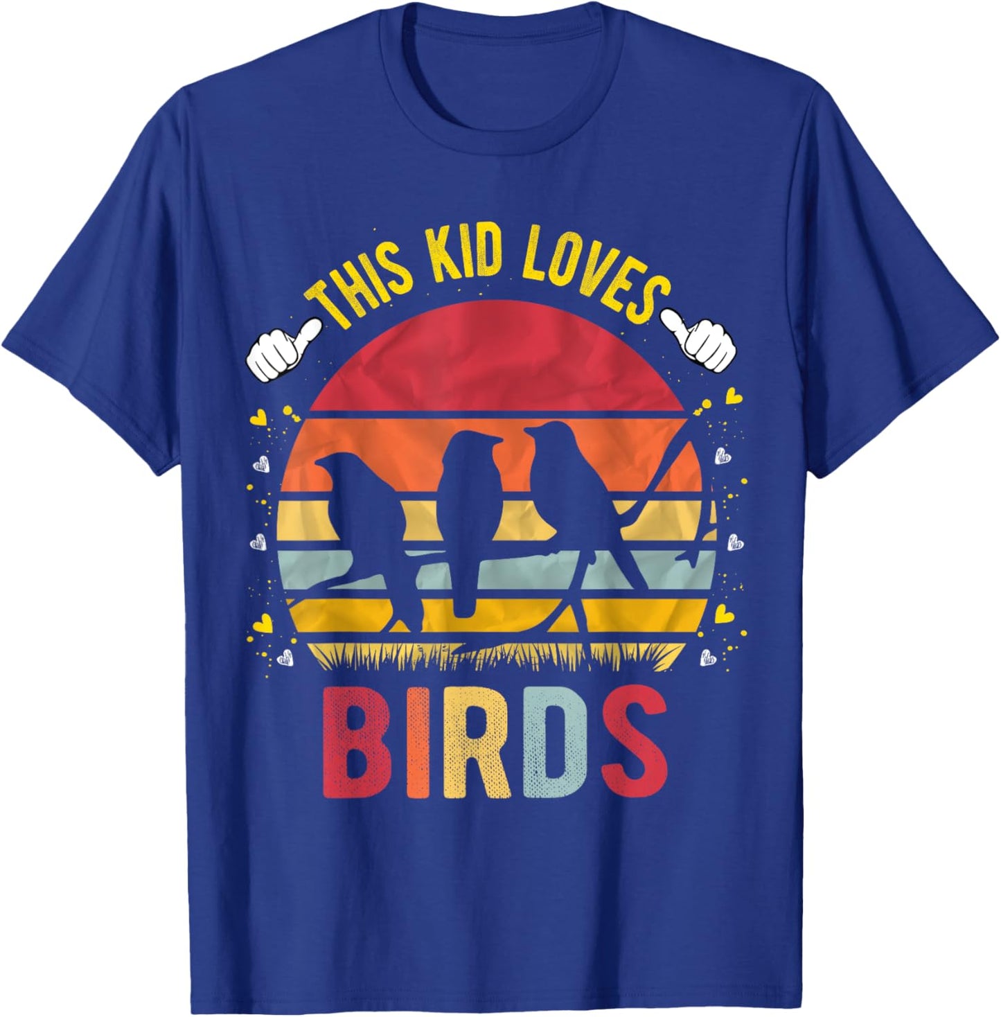 This Kid Loves Birds Boys and Girls Bird Gift T-Shirt - T-Shirt | Royal