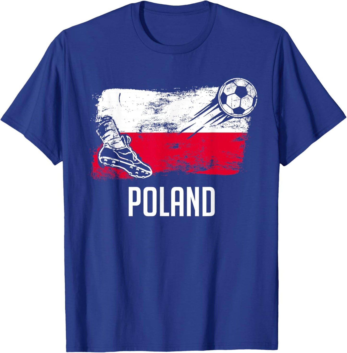 Poland Flag Jersey Polish Soccer Team Polish T-Shirt - T-Shirt | Royal