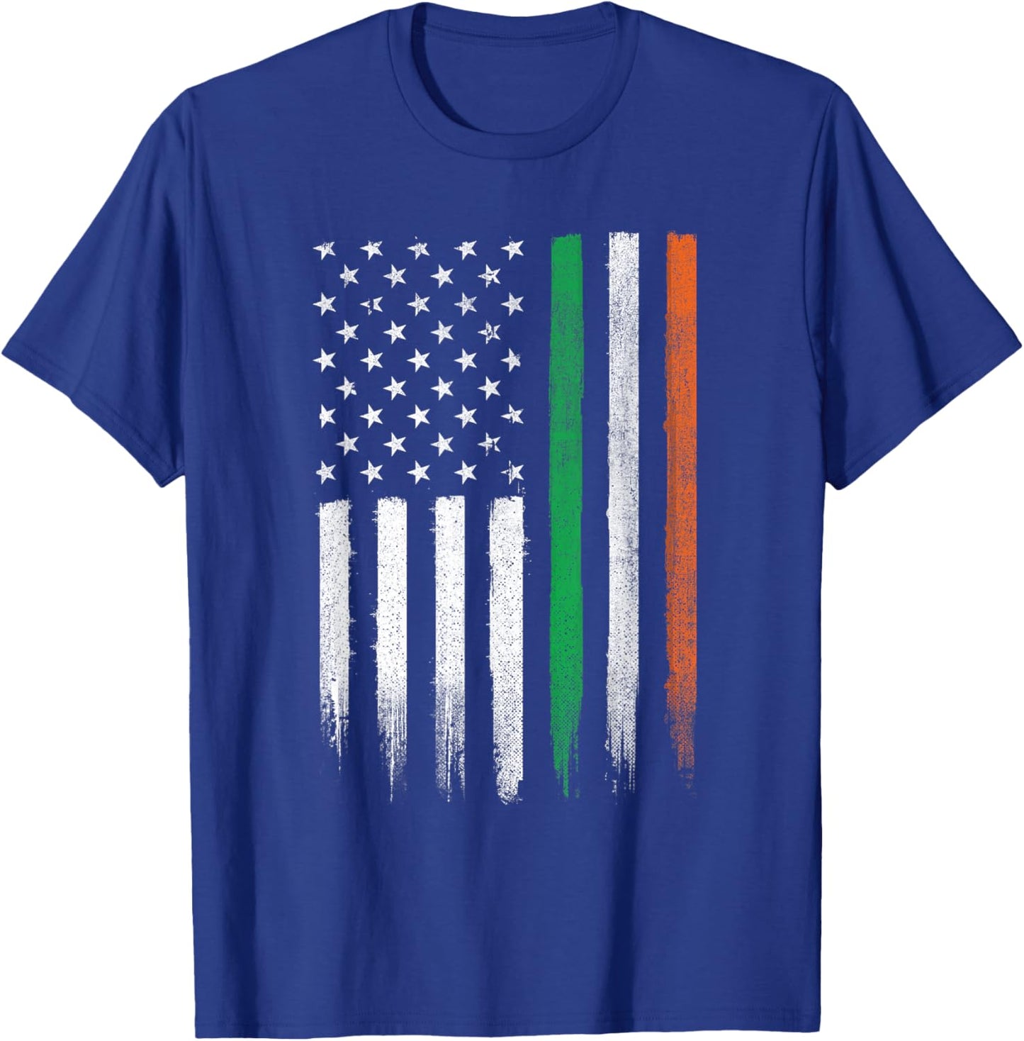 Patriotic Irish American Flag Ireland St. Patrick's Day T-Shirt - T-Shirt | Royal