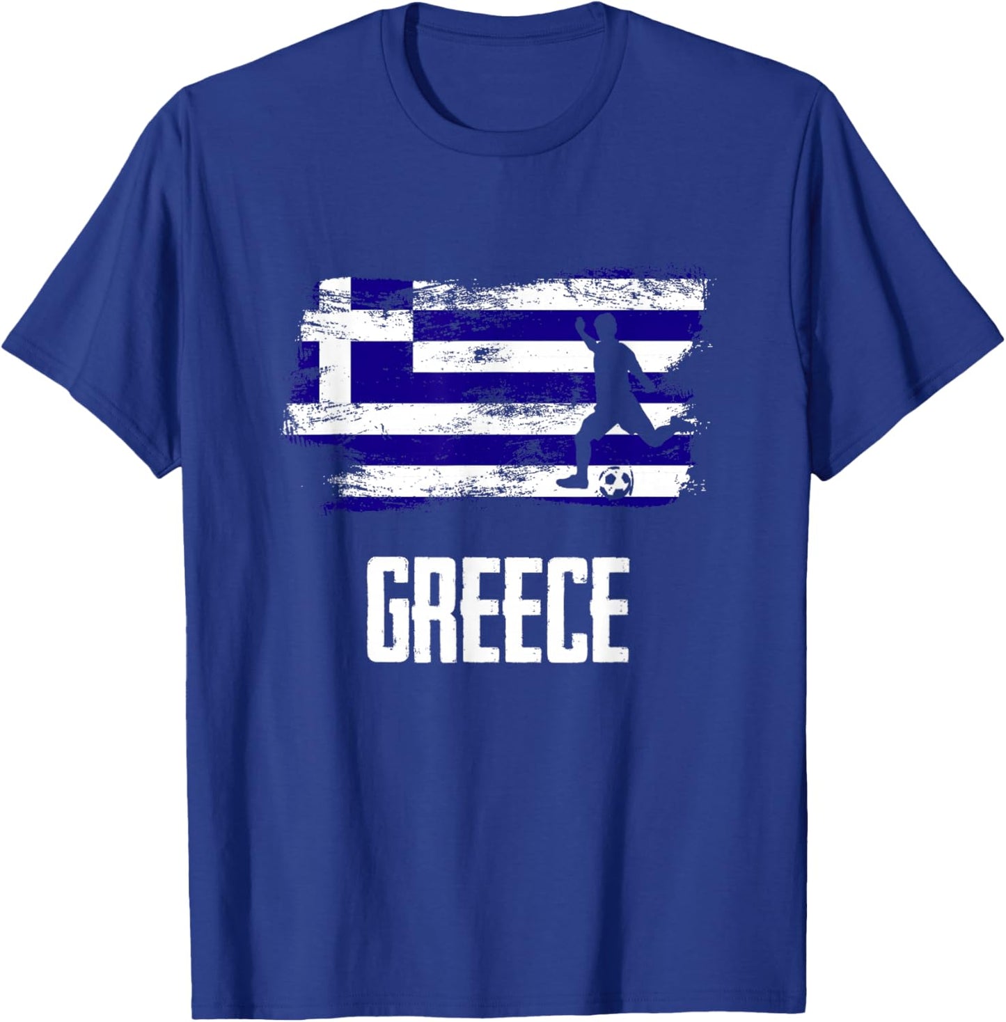 Greece Flag Jersey Greek Soccer Team Greek T-Shirt - T-Shirt | Royal
