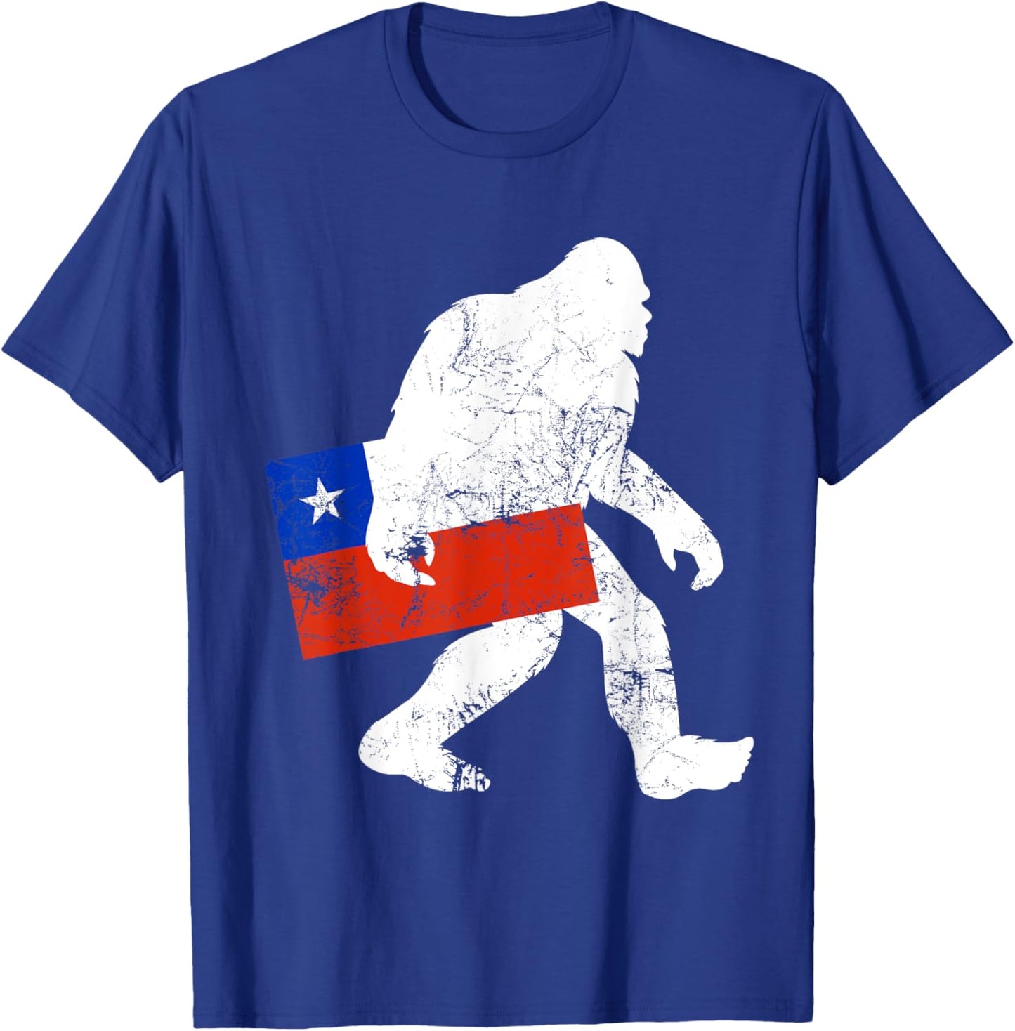 Funny Chilean Bigfoot Chile Flag Sasquatch T-Shirt - T-Shirt | Royal