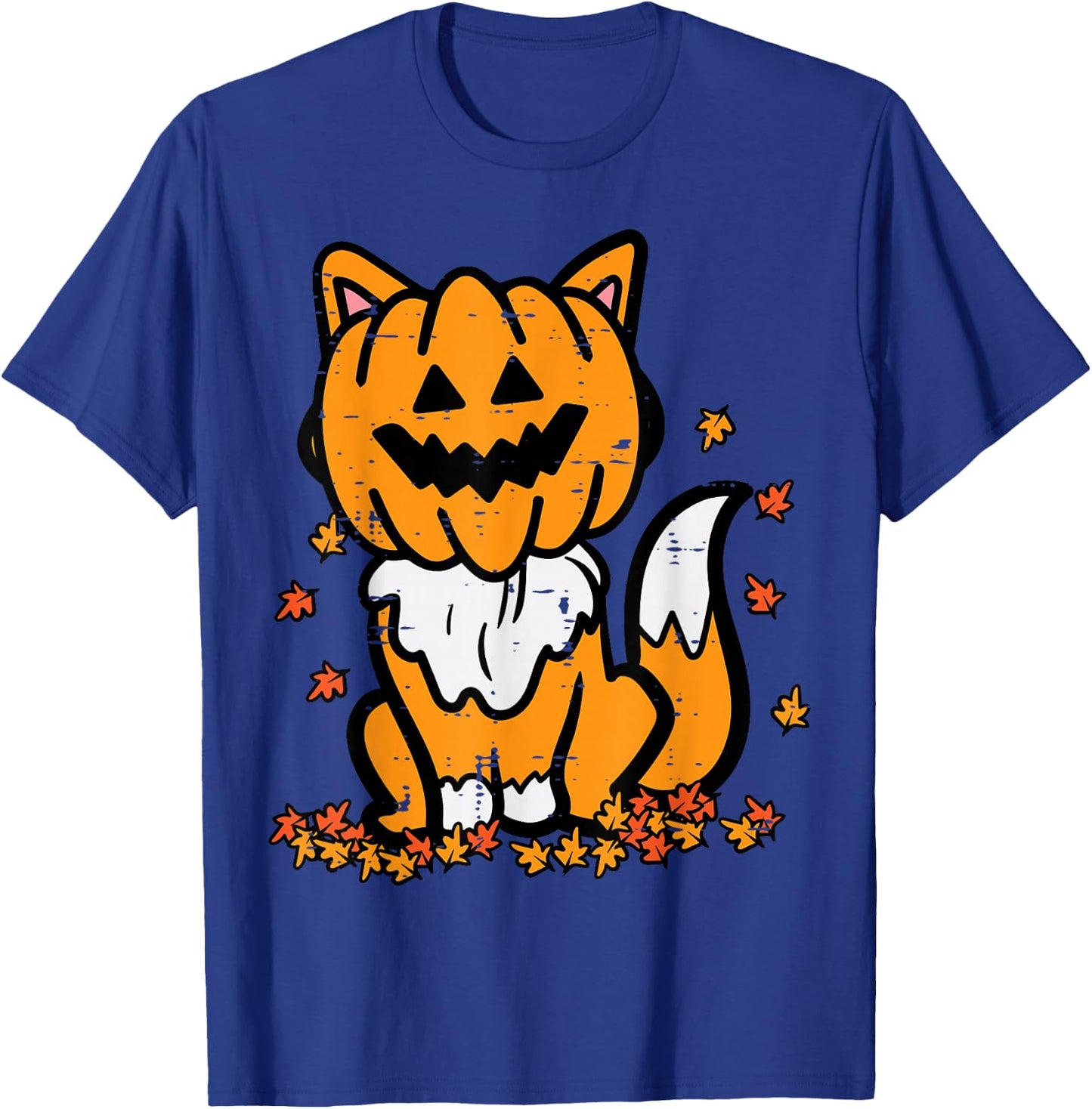 Halloween Fox Pumpkin Fall Autumn Costume Kids Women Men T-Shirt - T-Shirt | Royal