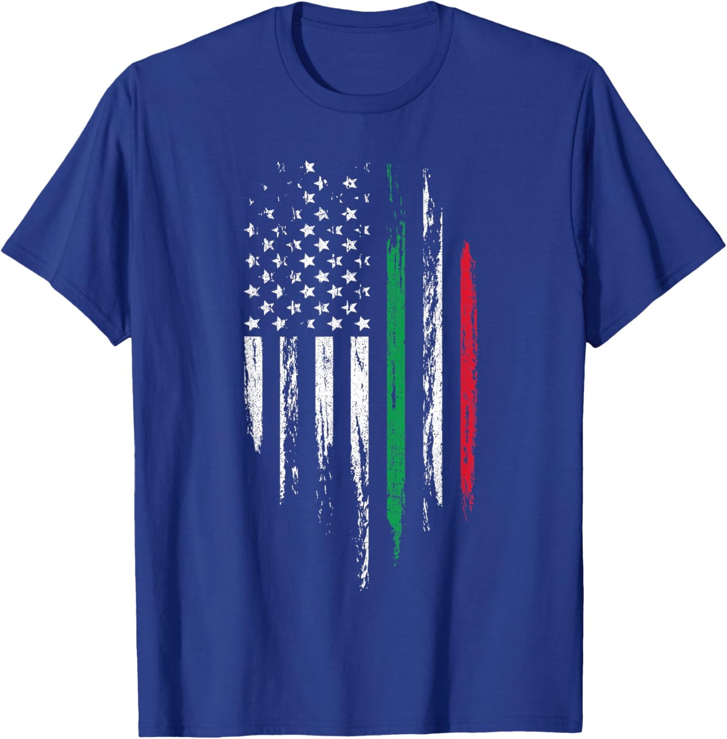 Italian American Flag Combo Italy USA Italia Patriotic Gift T-Shirt - T-Shirt | Royal