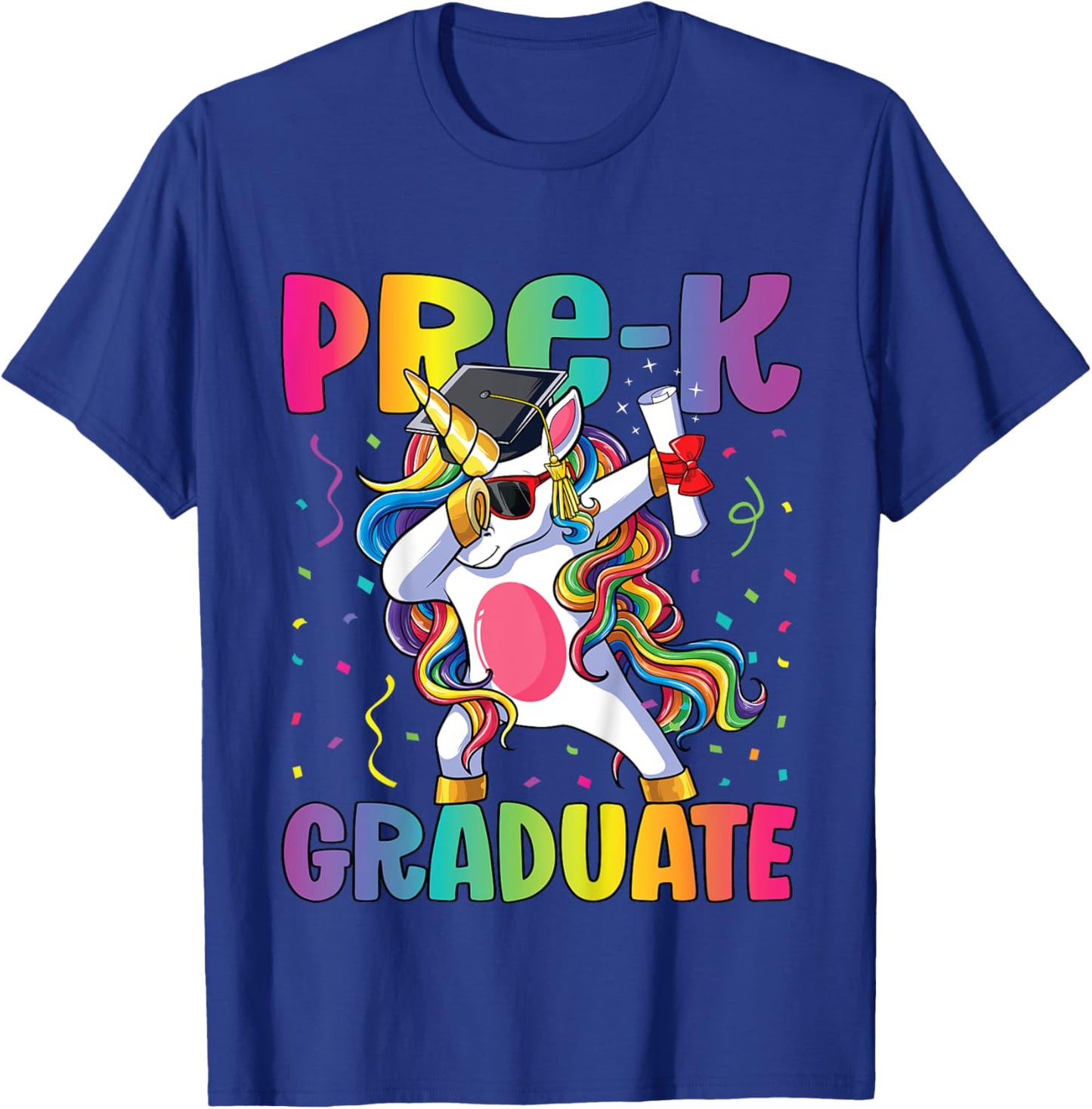 Pre Kindergarten Graduation Dabbing Unicorn Pre-K Graduate T-Shirt - T-Shirt | Royal