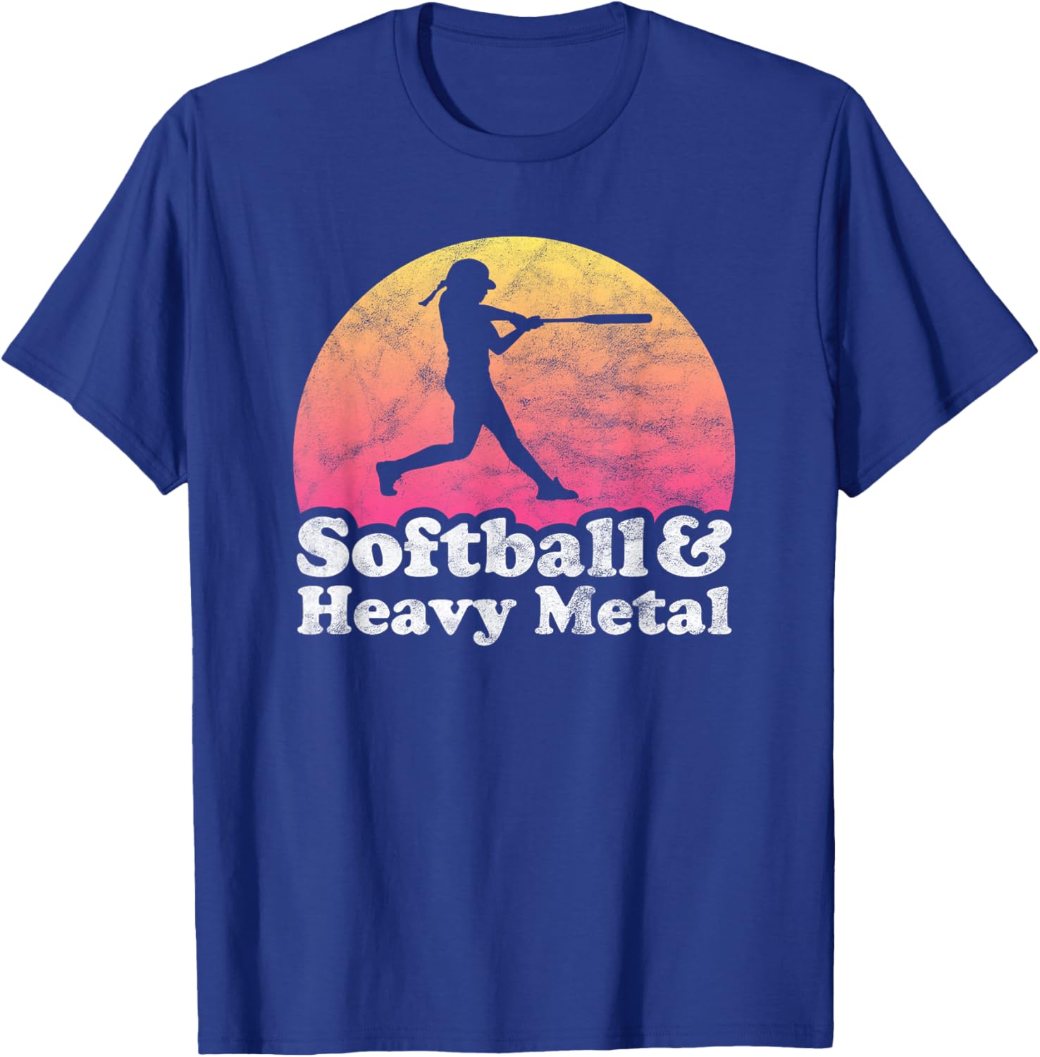 Softball and Heavy Metal Women or Girls T-Shirt - T-Shirt | Royal