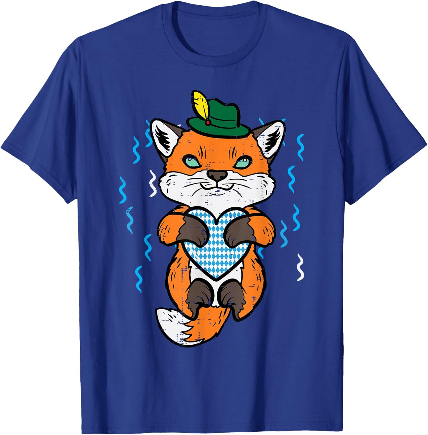 Oktoberfest Fox German Bavarian Girls Boys Kids Women Men T-Shirt - T-Shirt | Royal