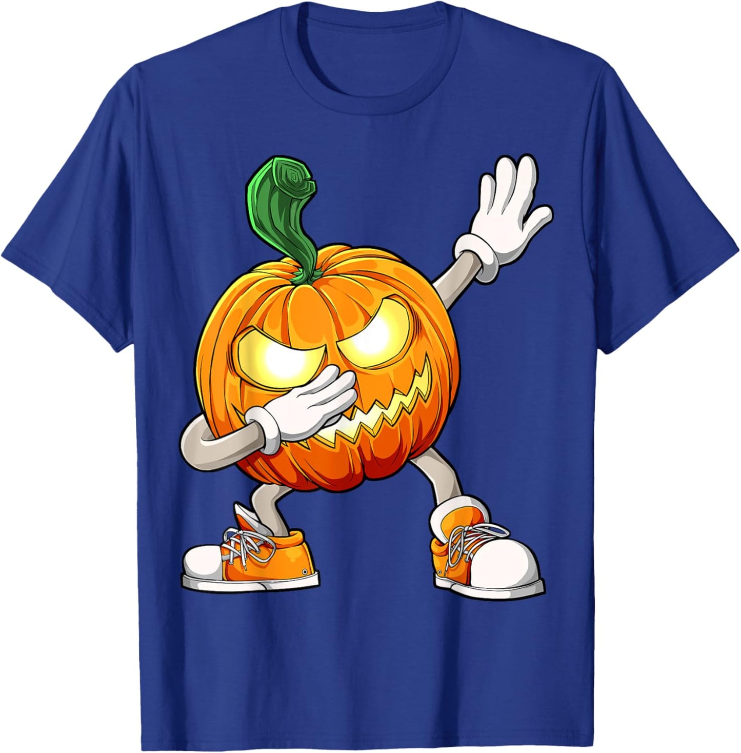 Halloween Boys Dabbing Scary Pumpkin Jack O Lantern Dab T-Shirt - T-Shirt | Royal