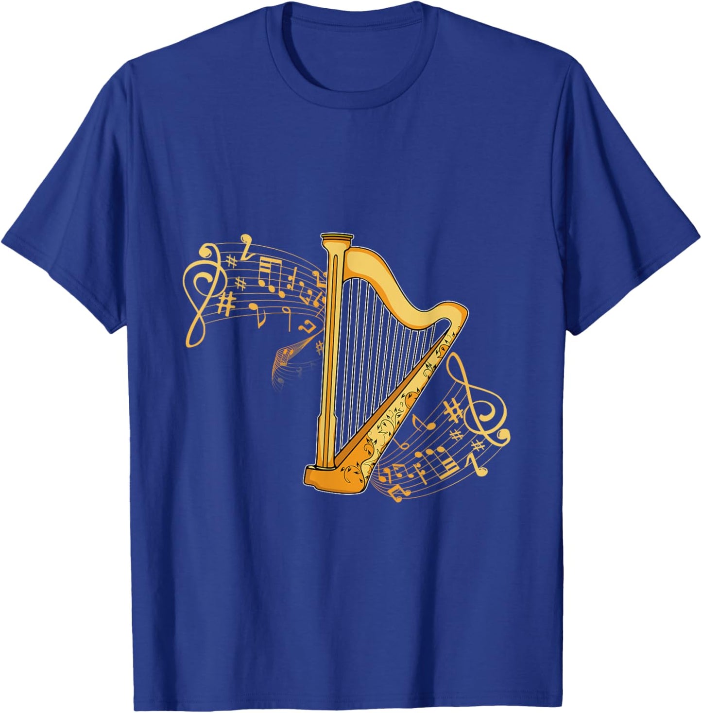 Harp Player Girls Harpist Women Men Music Harp T-Shirt - T-Shirt | Royal