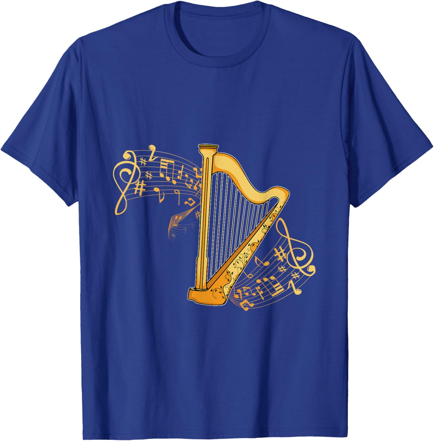 Harp Player Girls Harpist Women Men Music Harp T-Shirt - T-Shirt | Royal
