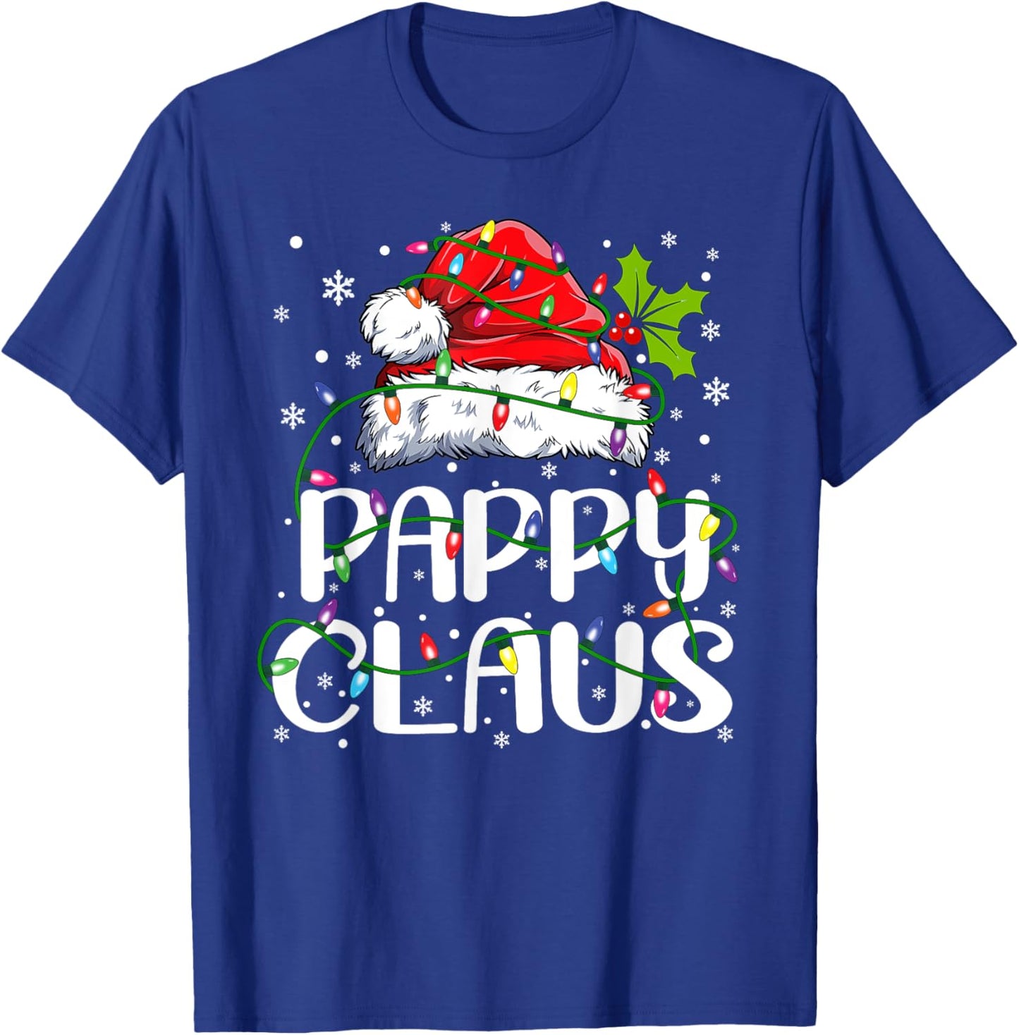 Pappy Claus Shirt Christmas Lights Pajama Family Matching T-Shirt - T-Shirt | Royal