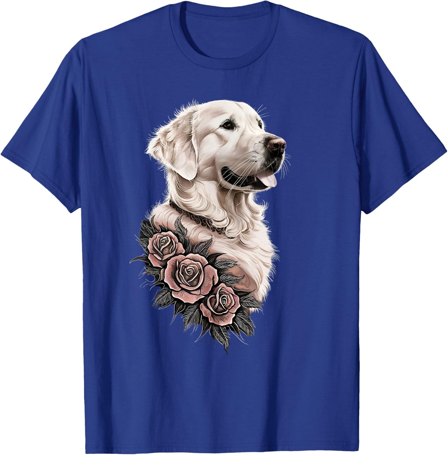 White English Cream Golden Retriever Dog Men Kids T-Shirt - T-Shirt | Royal