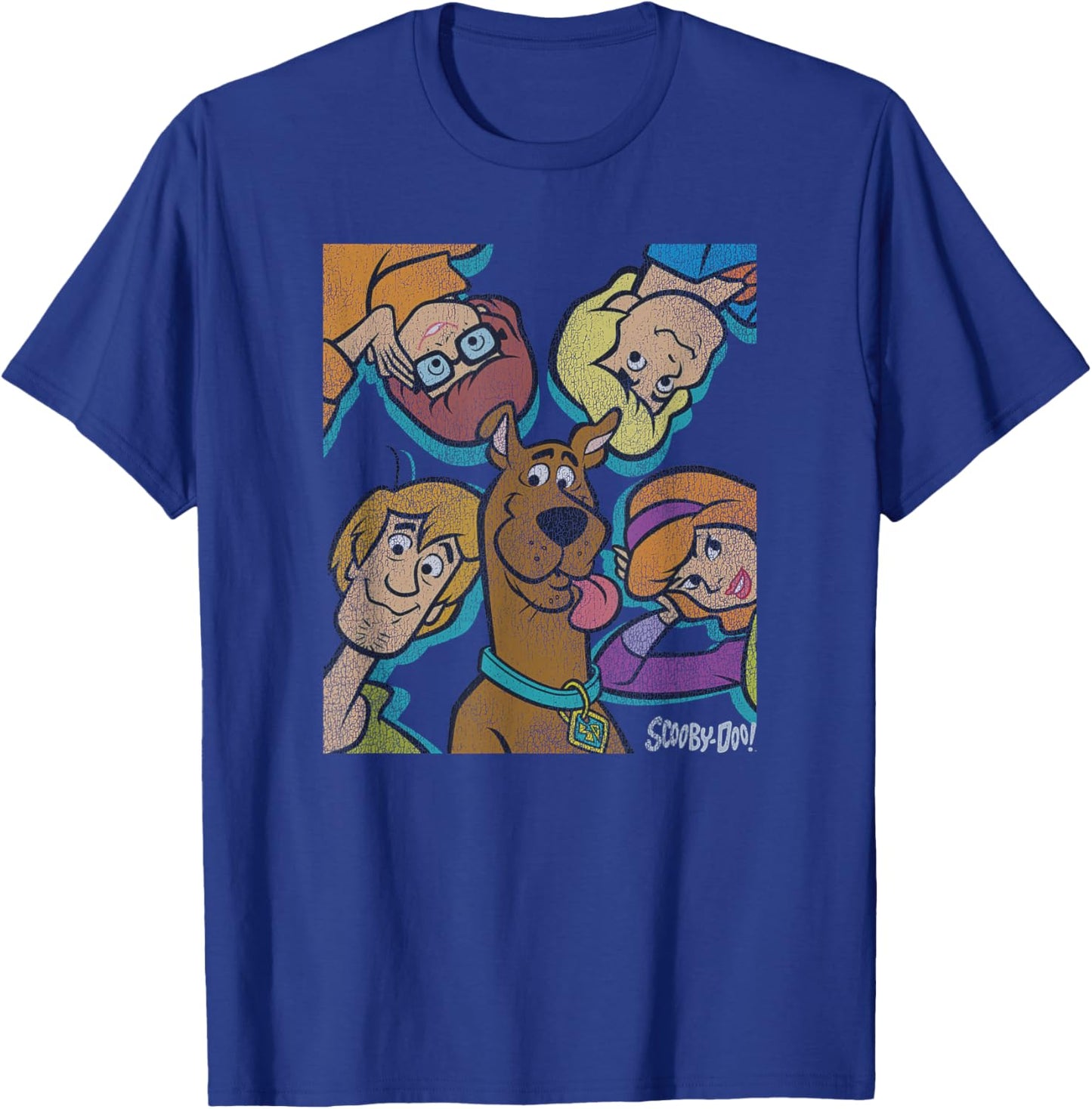 Scooby-Doo Big Face Group Poster T-Shirt - T-Shirt | Royal