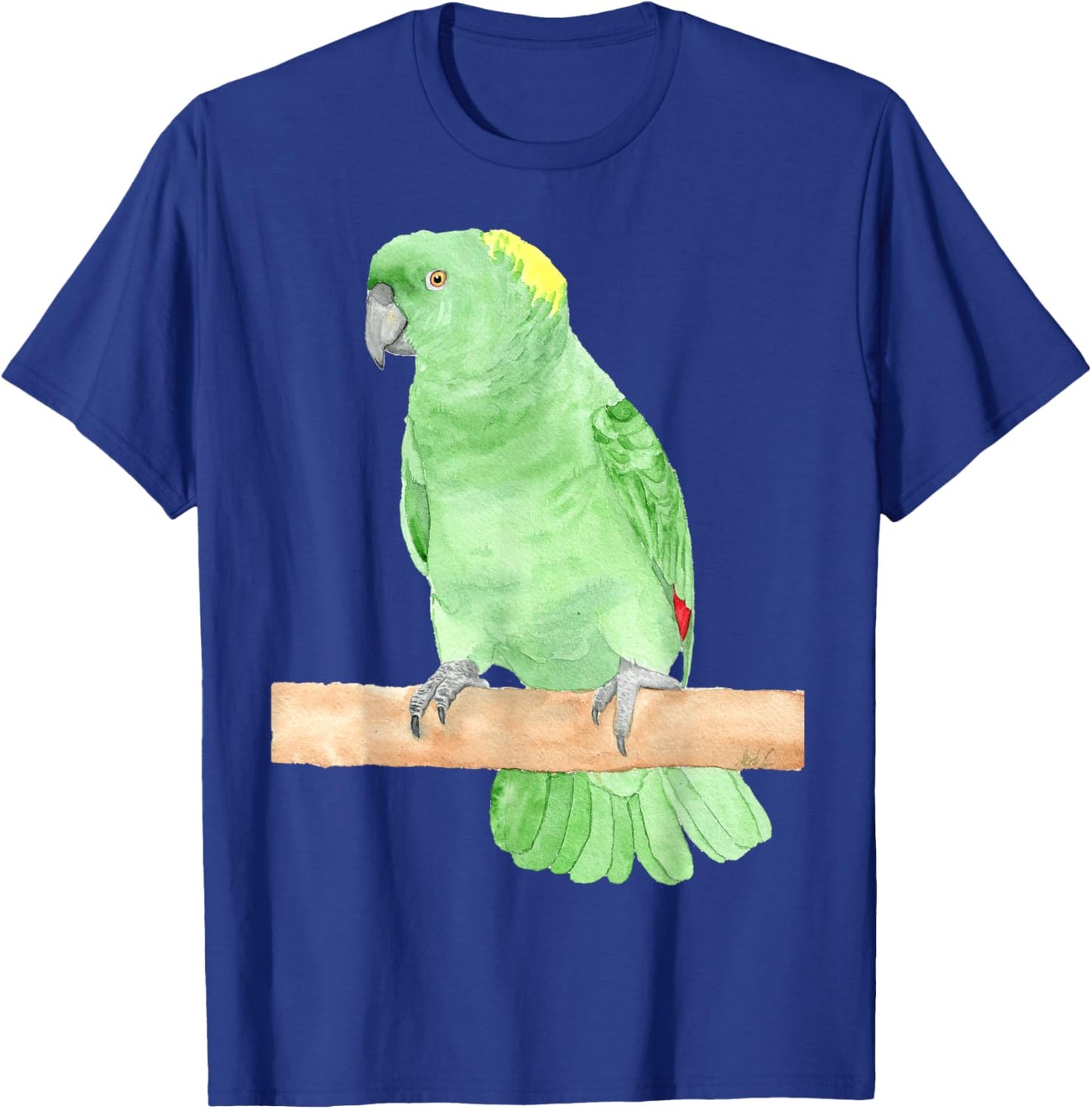 Yellow-naped amazon watercolor parrot T-Shirt - T-Shirt | Royal