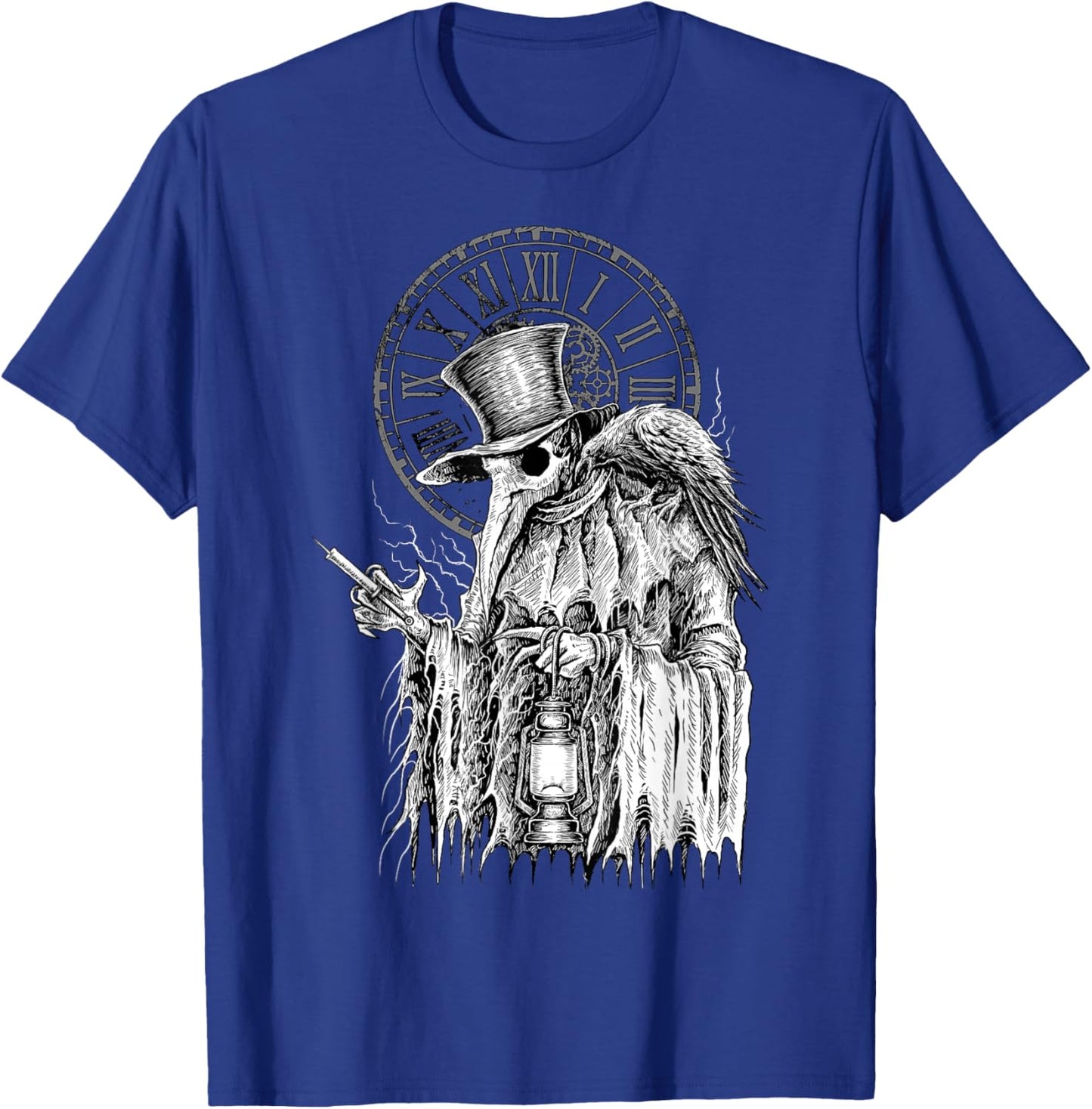 Plague Doctor Death Virus with Raven T-Shirt - T-Shirt | Royal