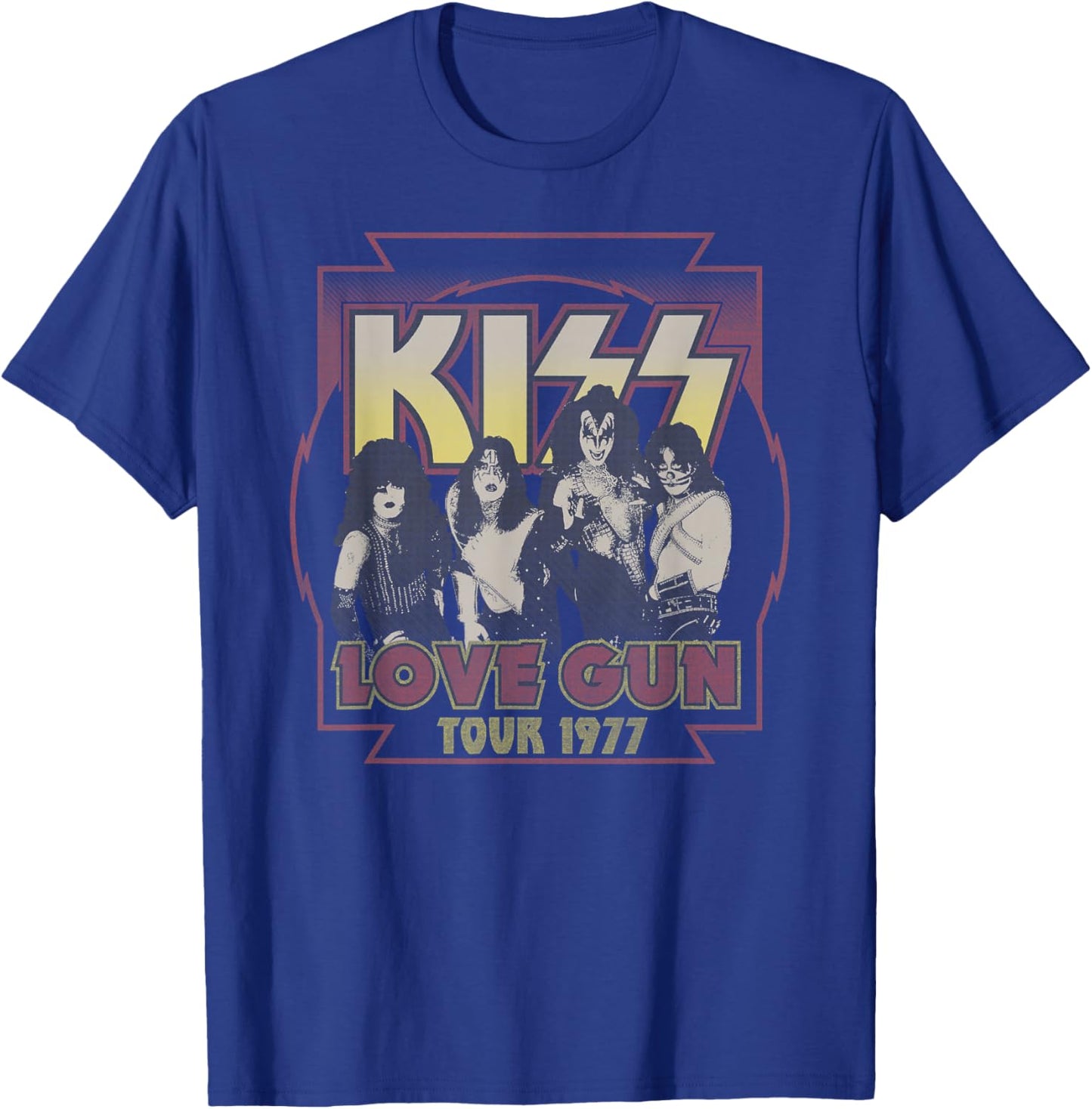 KISS - Love Gun Tour 1977 T-Shirt - T-Shirt | Royal