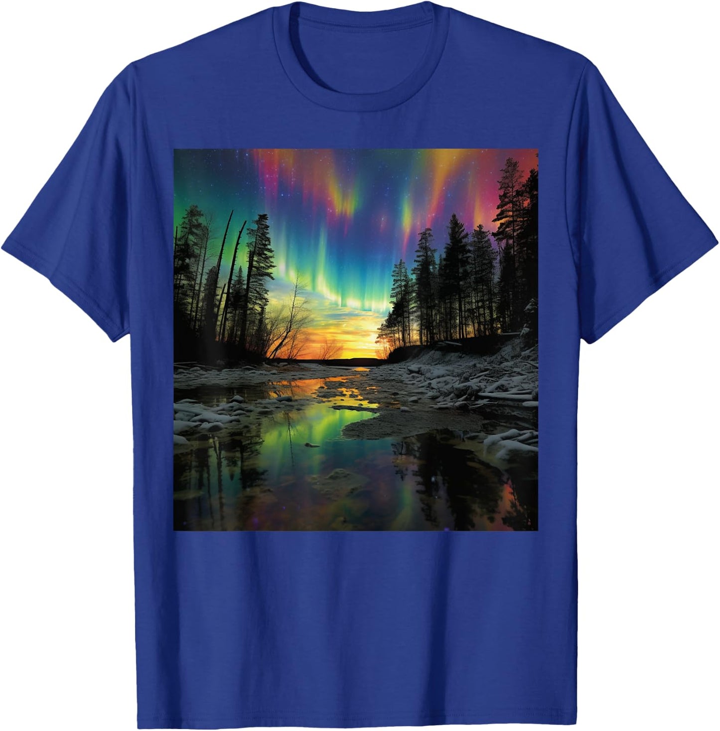 Minnesota Vacay Northern Lights Camping Hiking Souvenir T-Shirt - T-Shirt | Royal