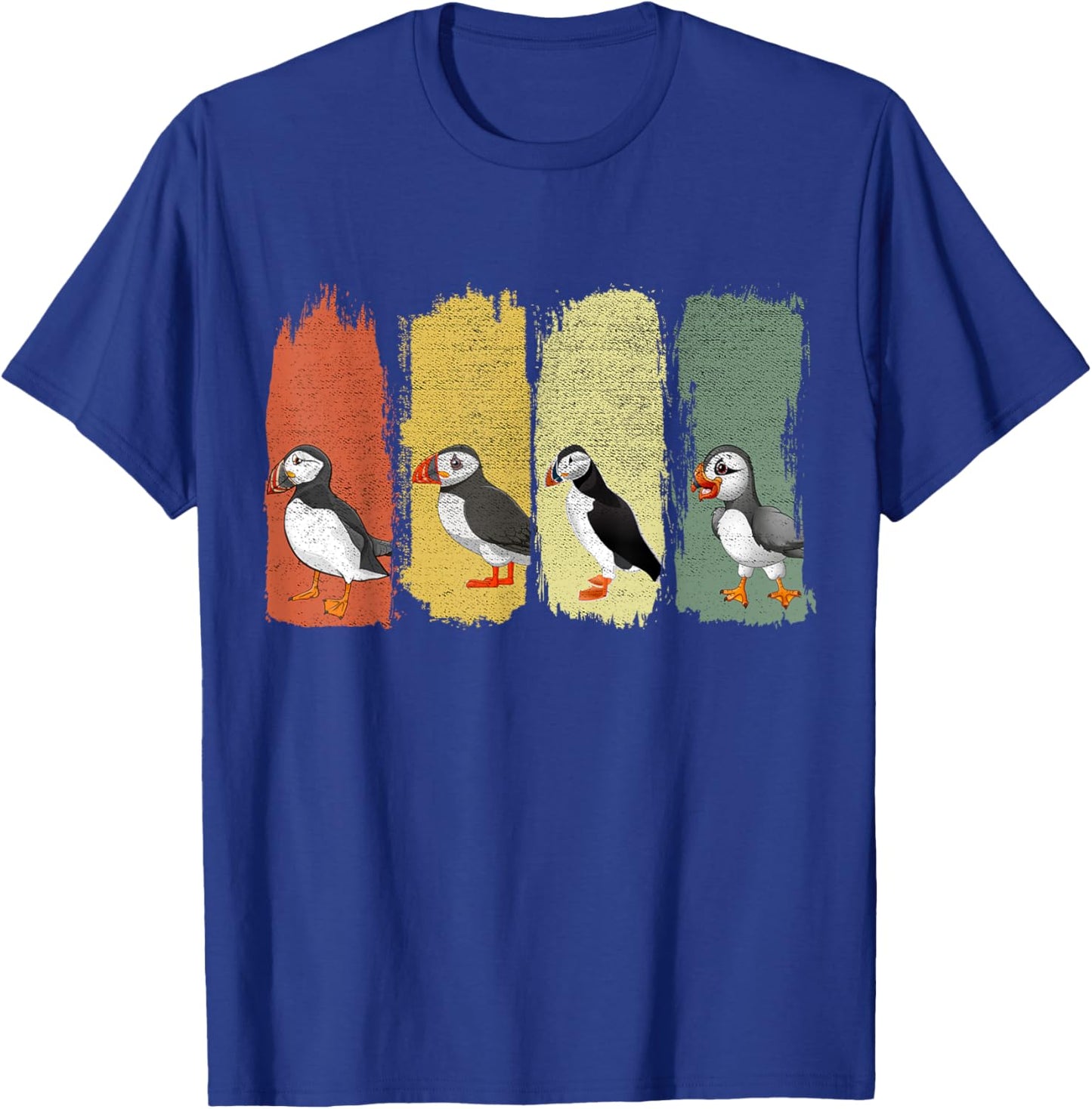 Retro Puffin Bird T-Shirt - T-Shirt | Royal