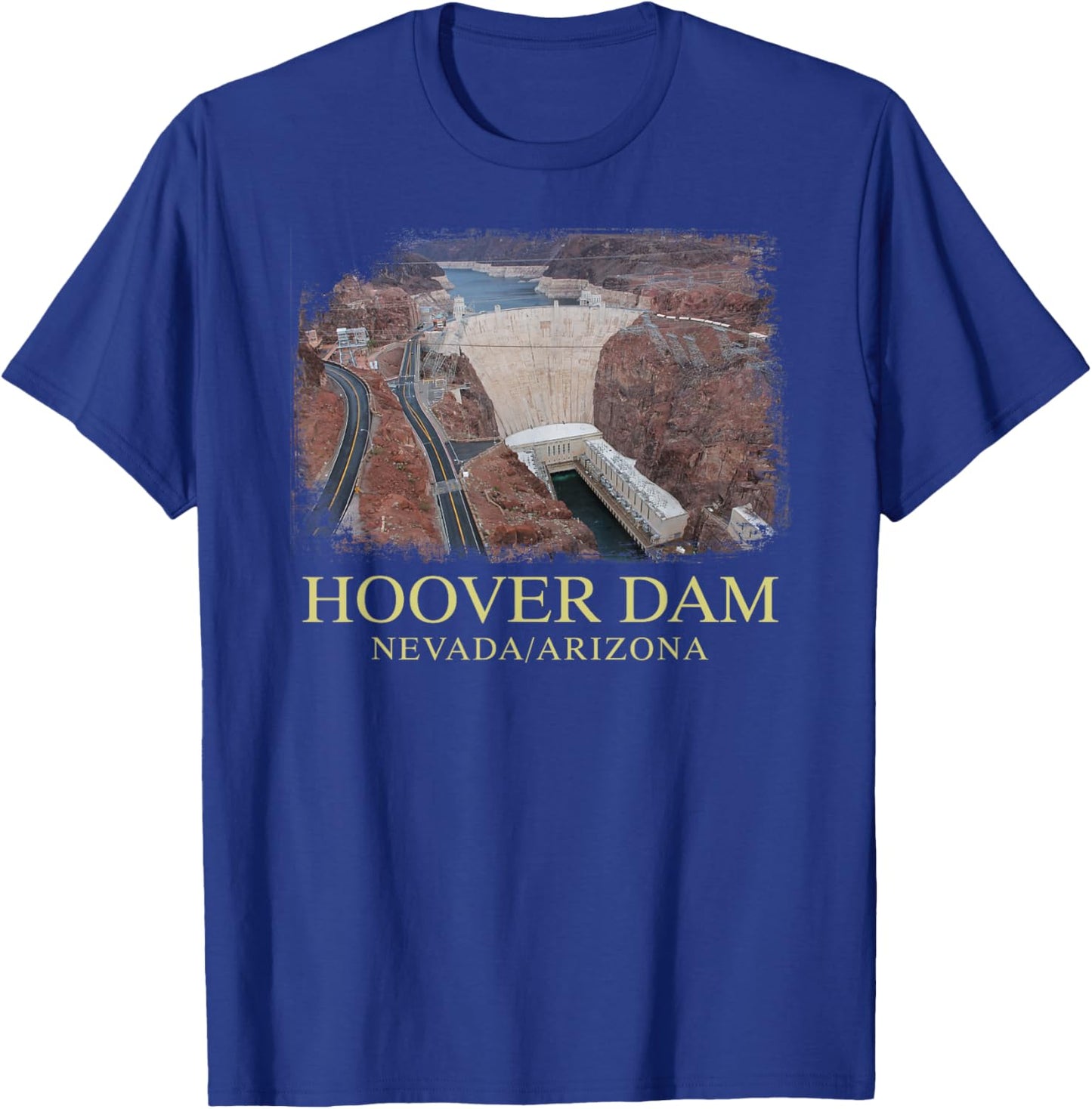 Hoover Dam Nevada Arizona Colorado River Engineering Vegas T-Shirt - T-Shirt | Royal