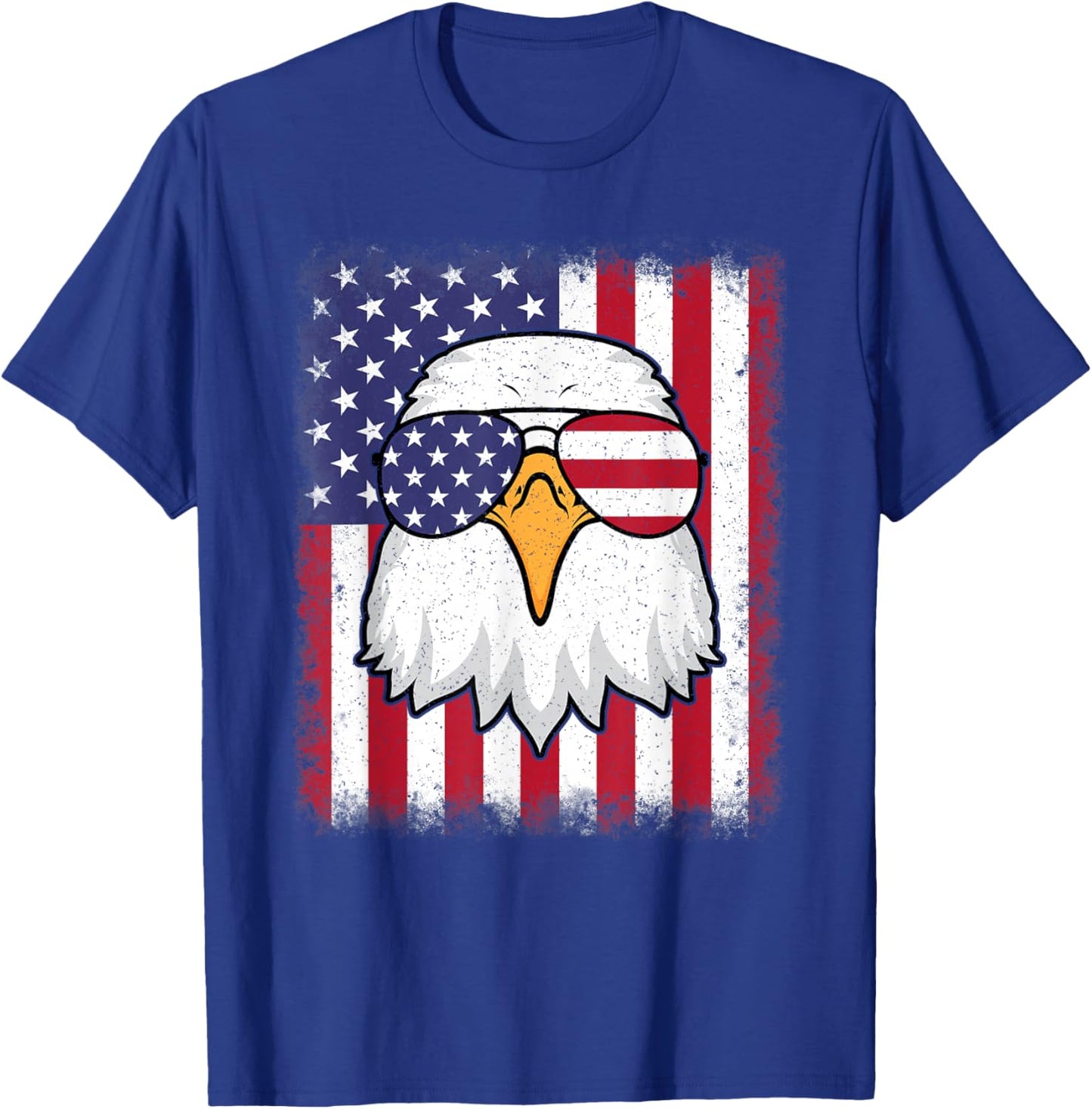 Funny 4th Of July Eagle American Flag Patriotic USA Men Boys T-Shirt - T-Shirt | Royal