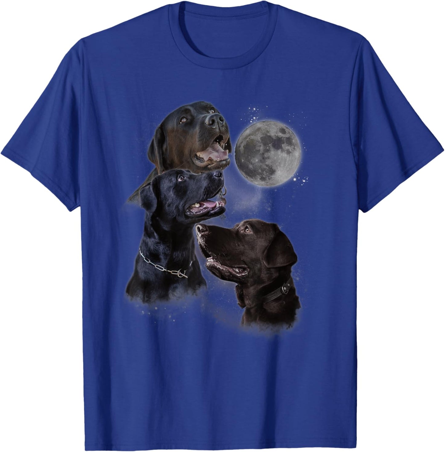 Howling at the Moon Shirt - Funny Labrador Retriever T-Shirt - T-Shirt | Royal