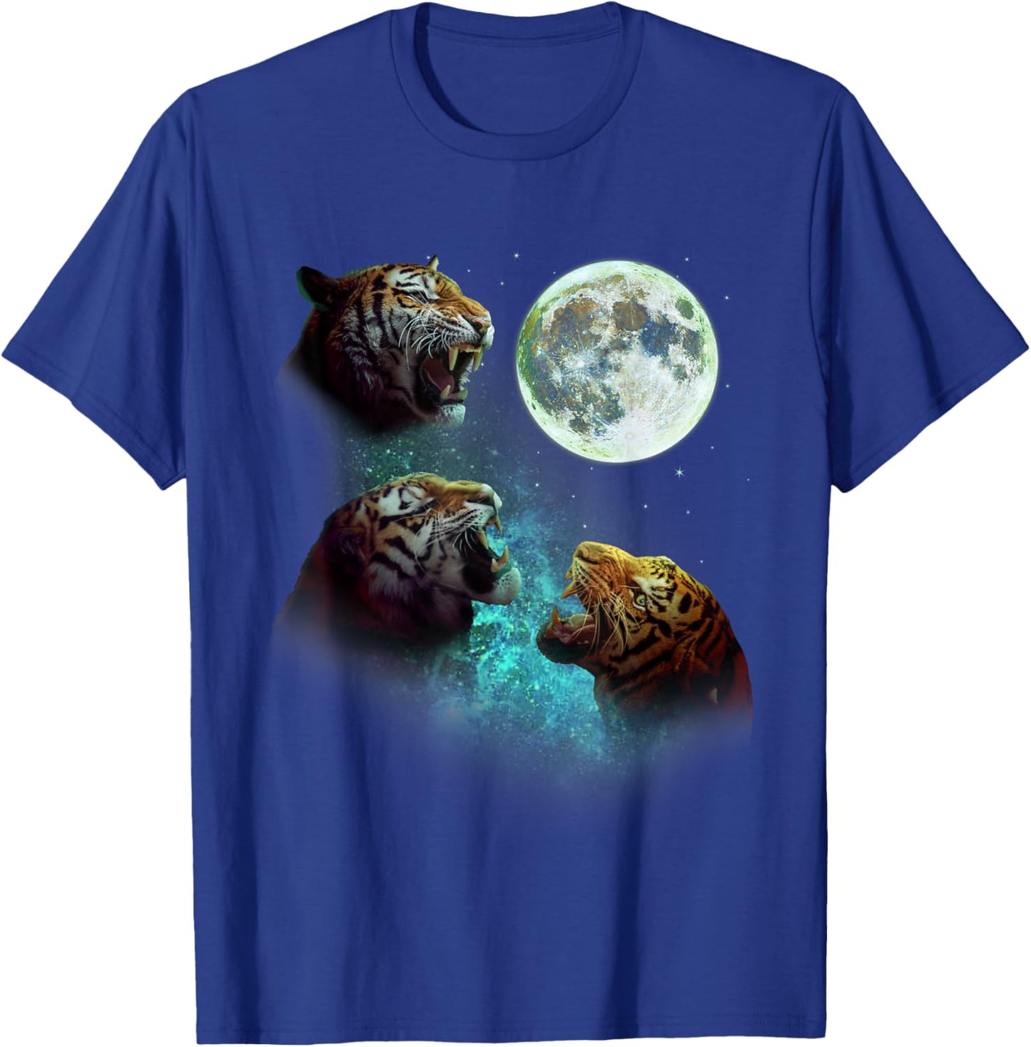 Three Tigers Howl at Moon 3 Wolfs - Funny Wolves Parody T-Shirt - T-Shirt | Royal