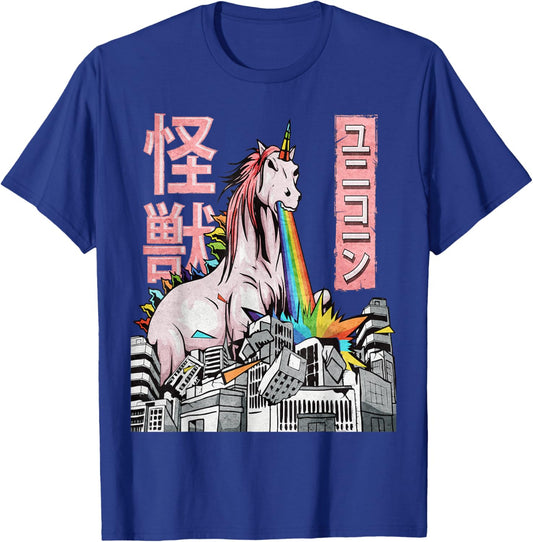 Kaiju Unicorn Japanese Monster Unicorn Anime Merch Manga T-Shirt - T-Shirt | Royal