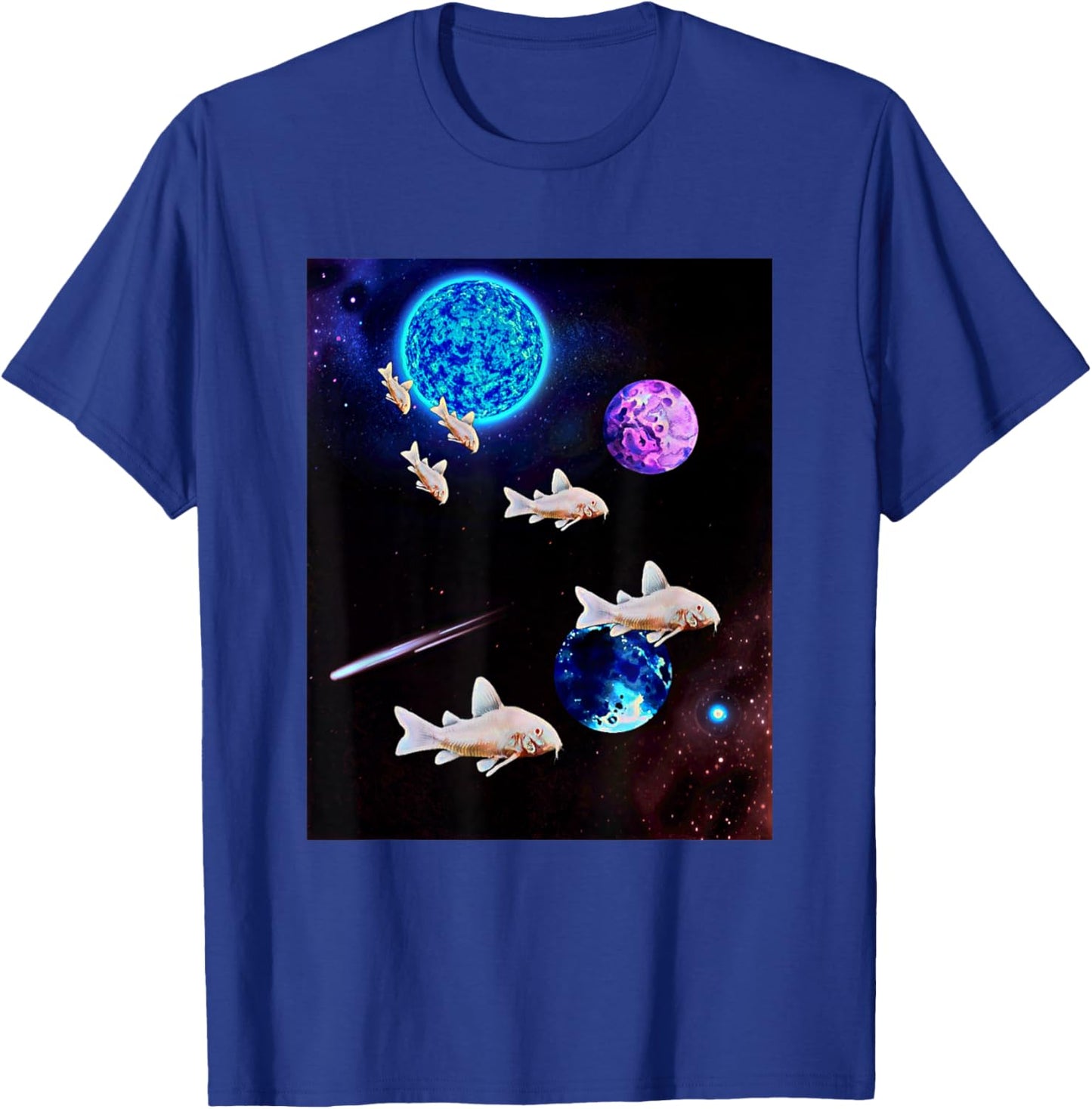 Corydoras Catfish Galaxy Planets Aquarium Catfish Lovers T-Shirt - T-Shirt | Royal